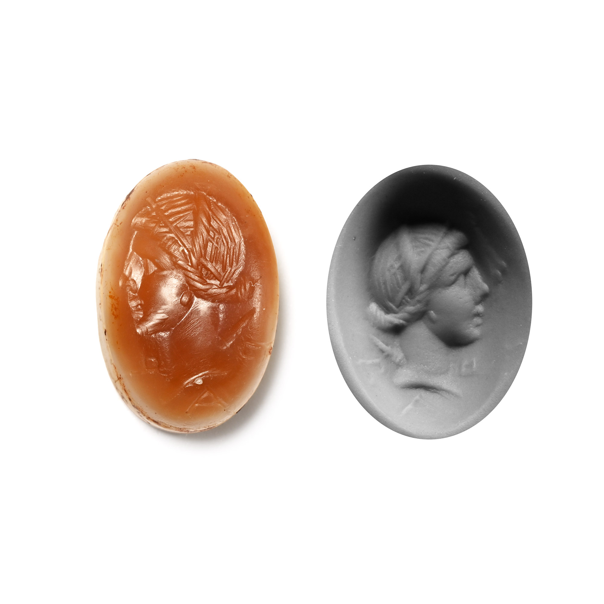Roman Agate Bust of Artemis Gemstone