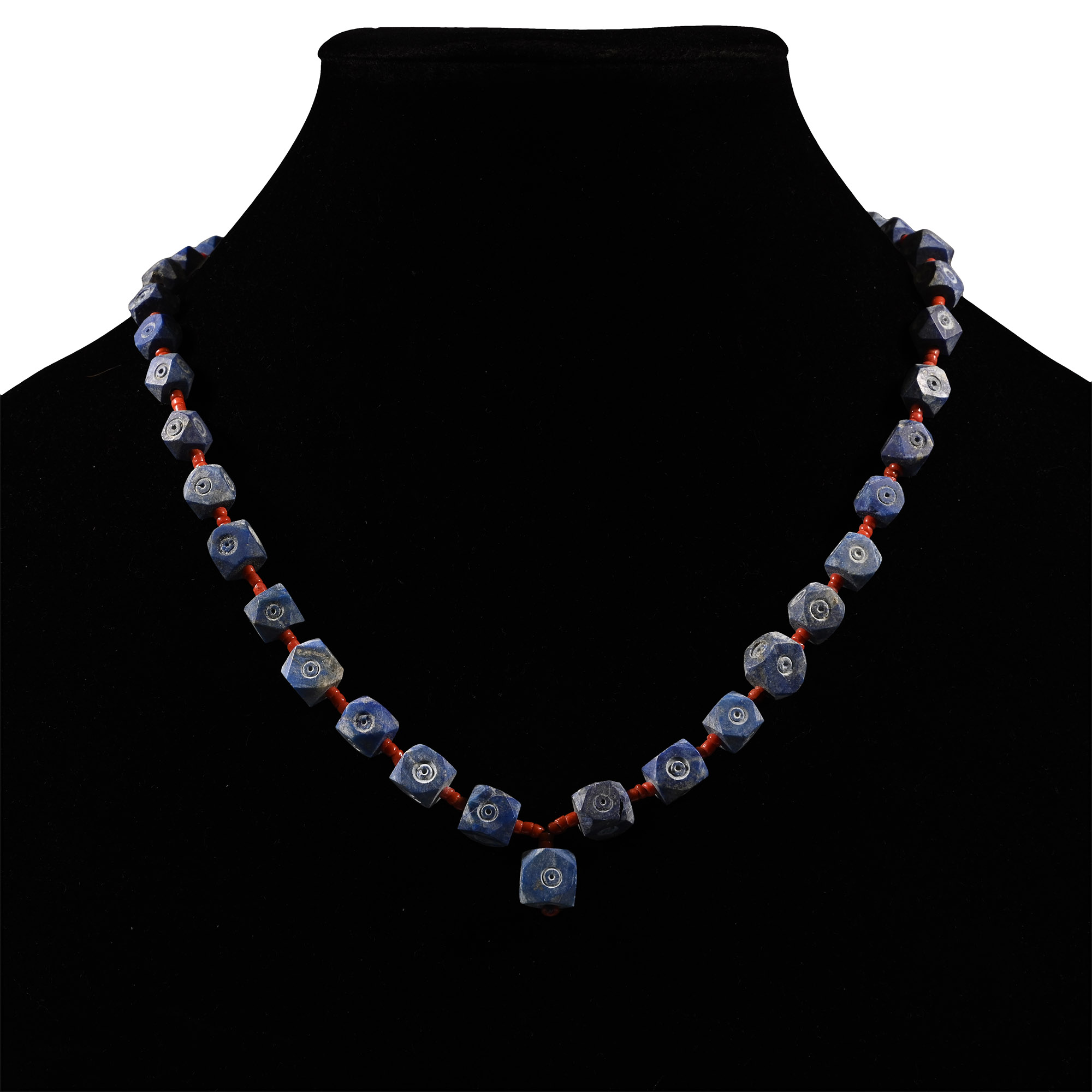 Bactrian Style Lapis Lazuli Bead Necklace String