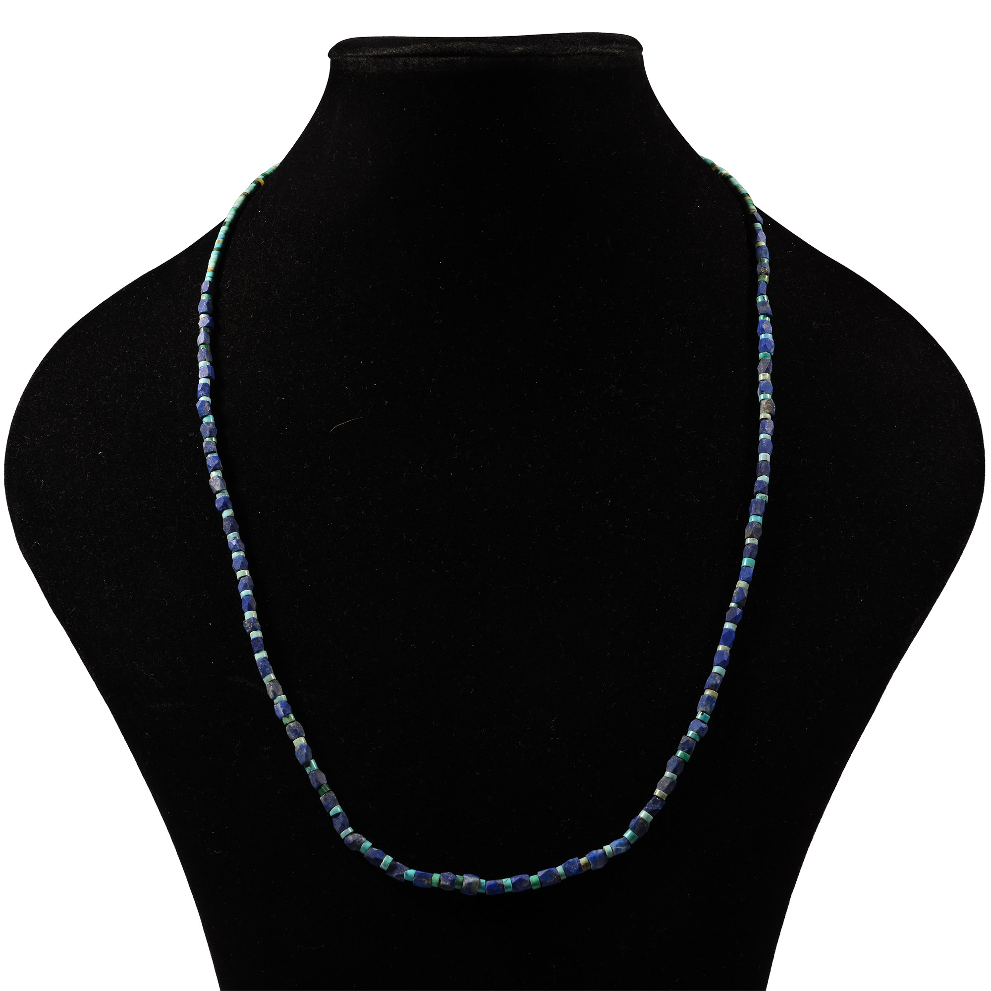 Mesopotamian Style Turquoise and Lapis Bead Necklace String
