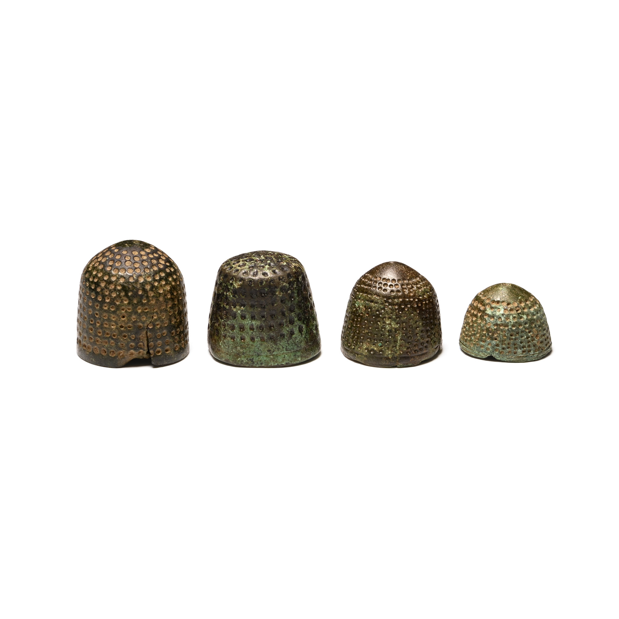 Medieval Bronze Beehive Thimble Collection
