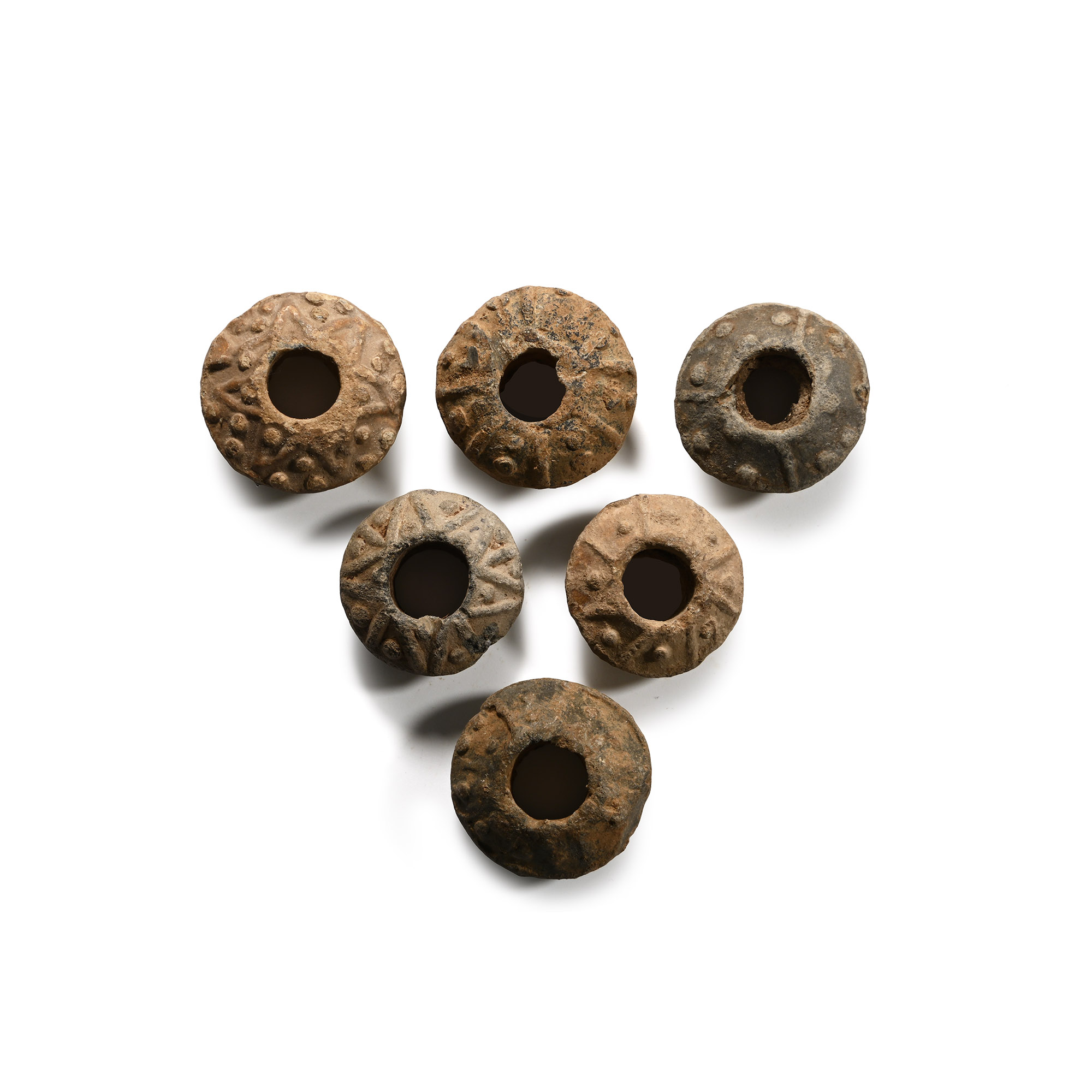 Medieval Decorated Lead Spindle Whorl Group