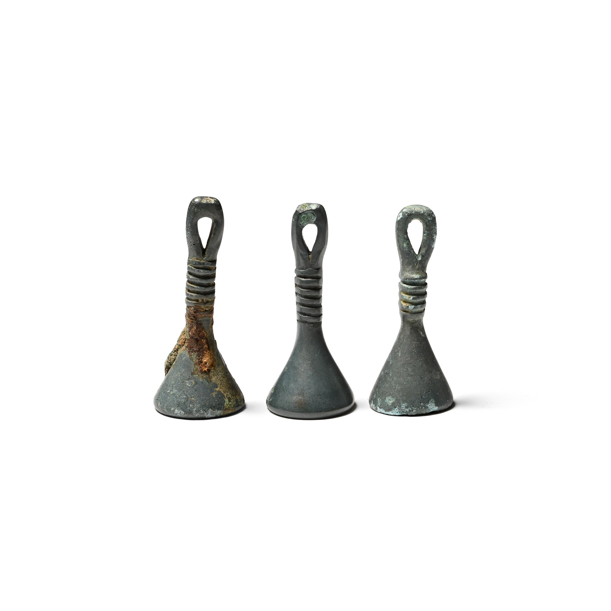 Bronze Age Bell Pendant Set