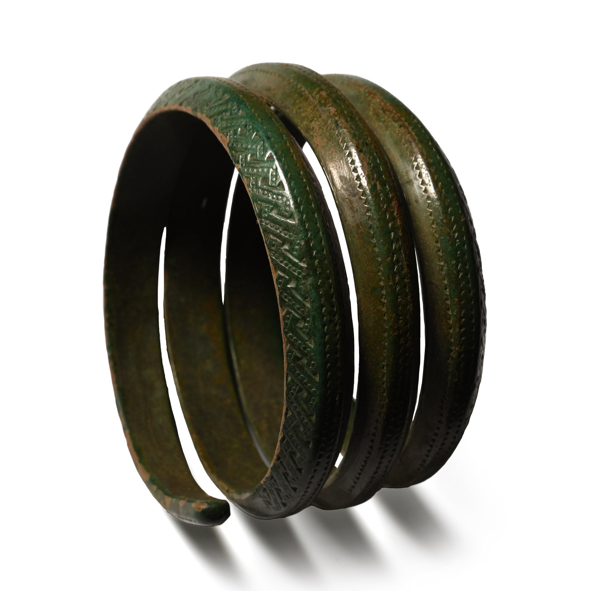 Viking Bronze Decorated Arm Bangle