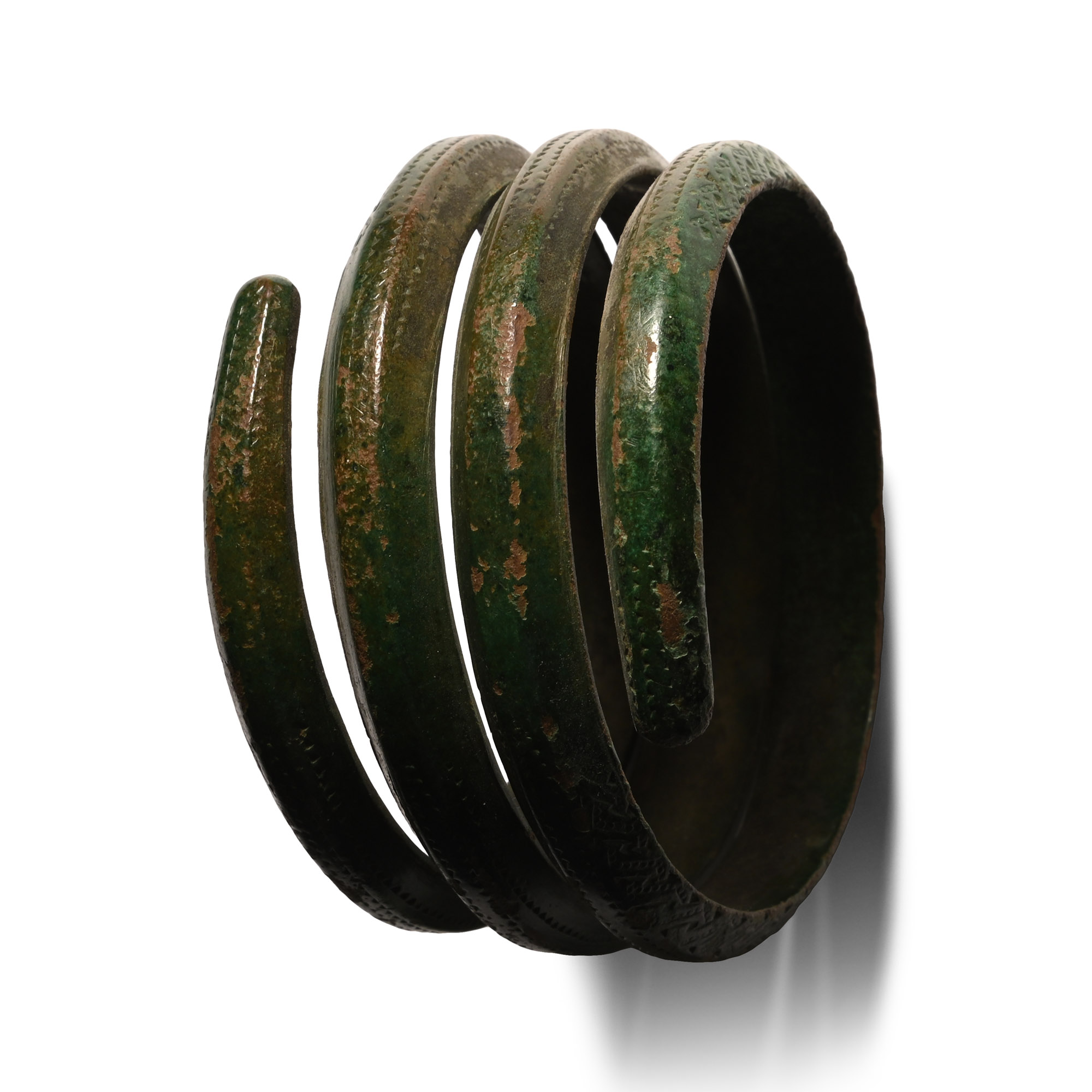 Viking Bronze Decorated Arm Bangle