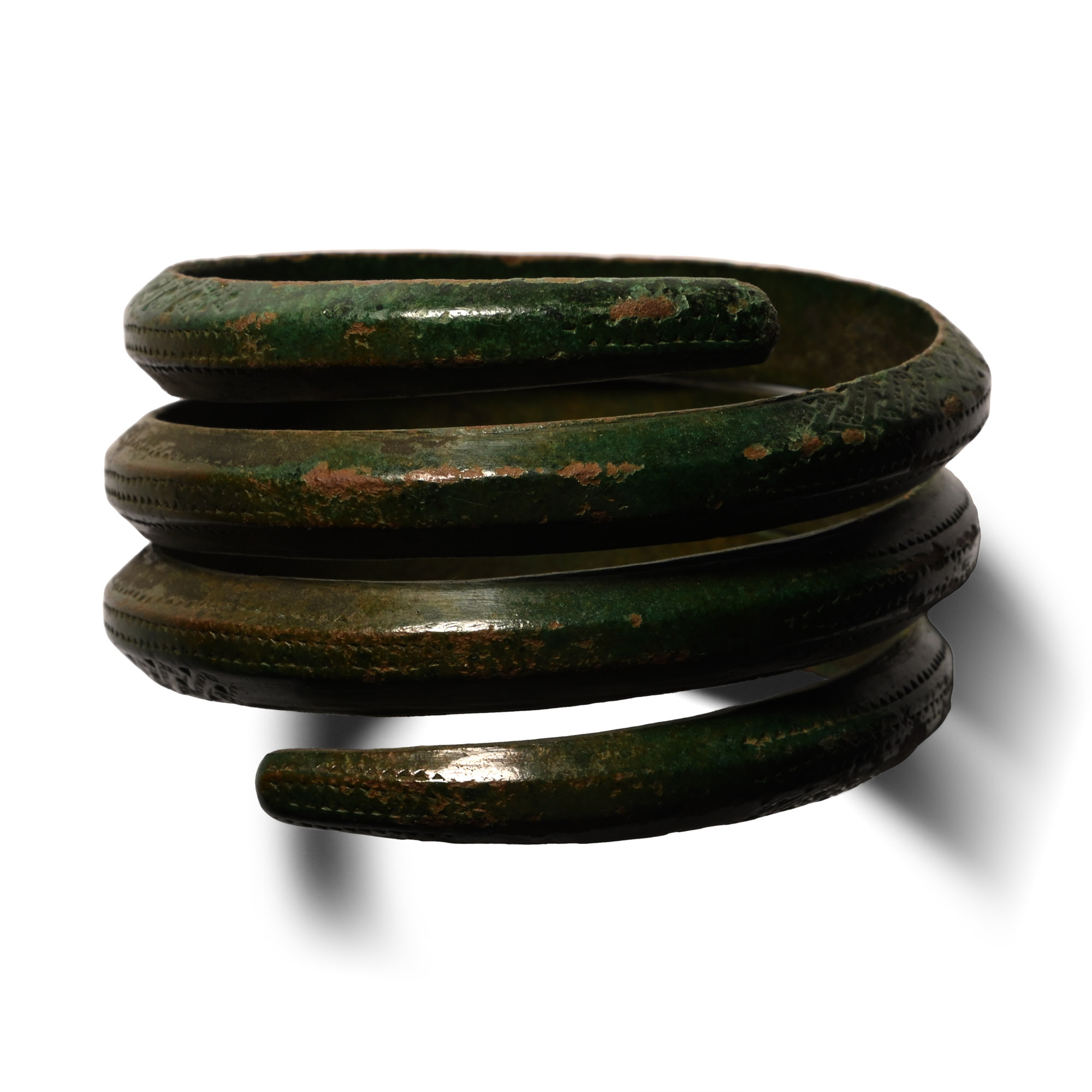Viking Bronze Decorated Arm Bangle