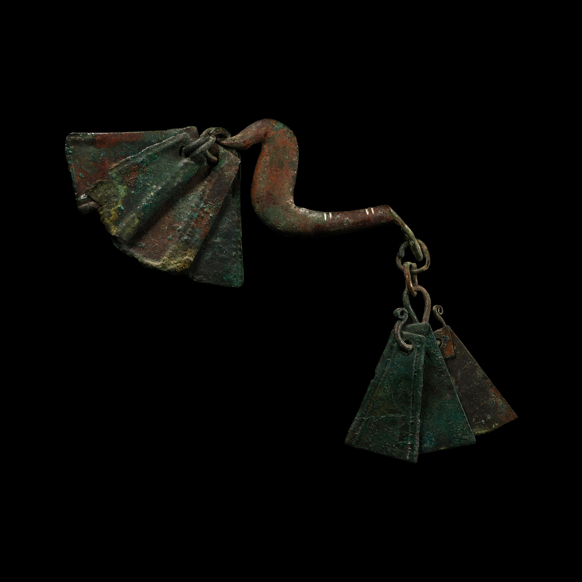 Viking Bronze Pendant with Decorated Dragon