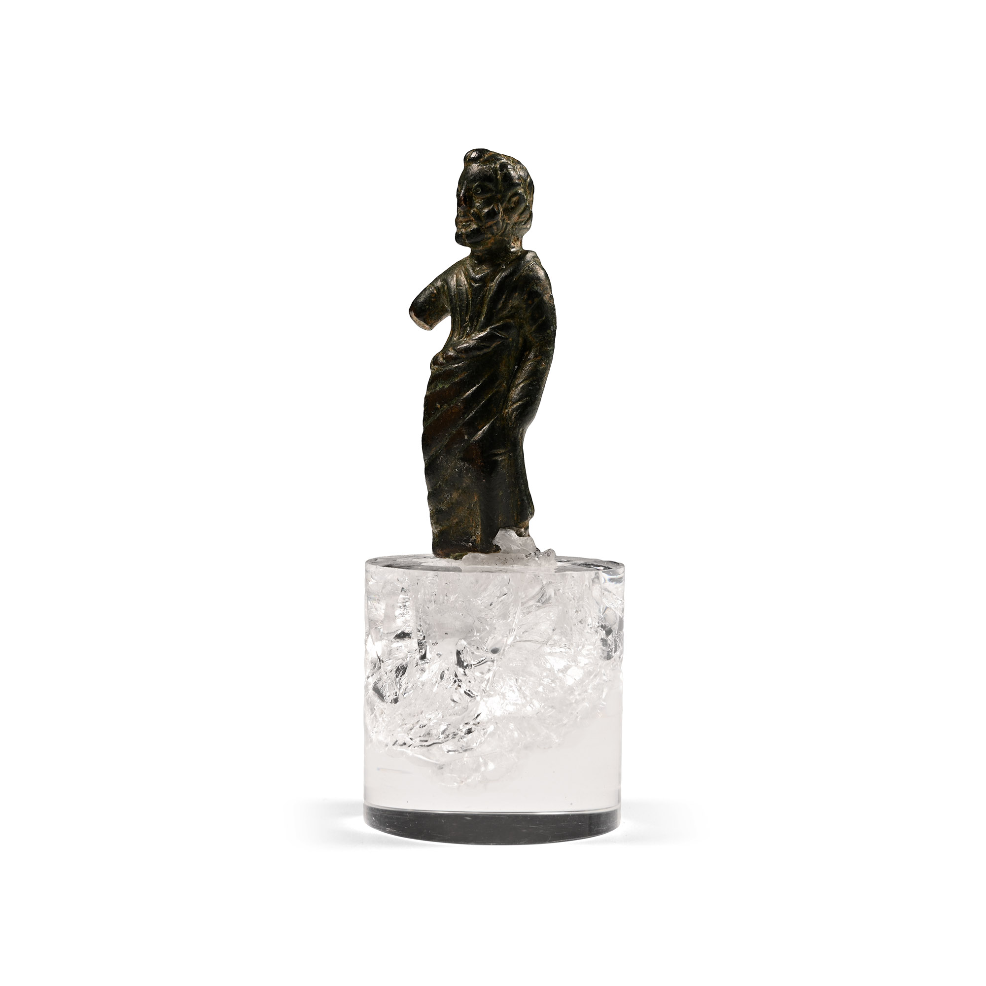 Roman Bronze Statuette of Bearded Divinity
