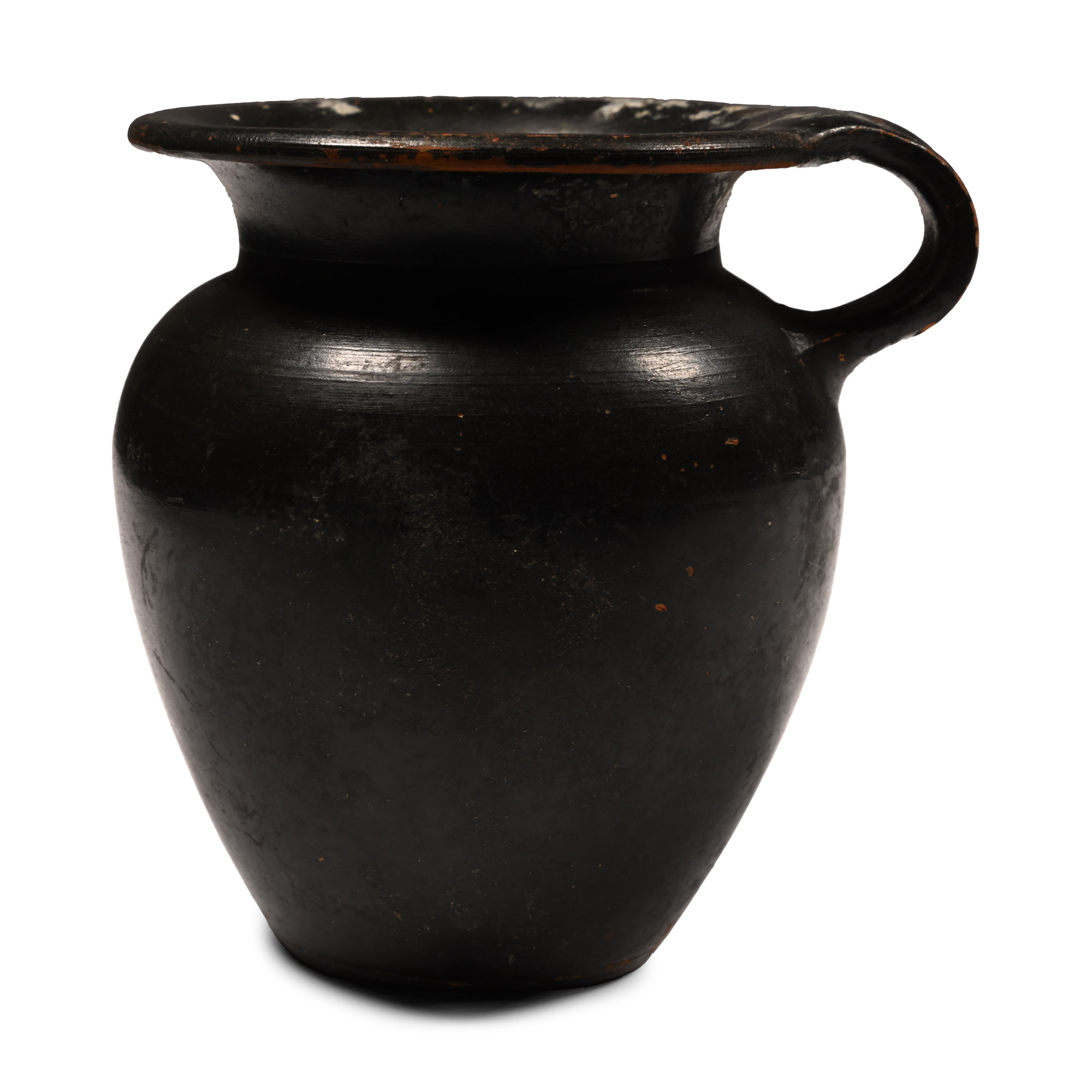 Greek Apulian Glazed Black Ware Kothon