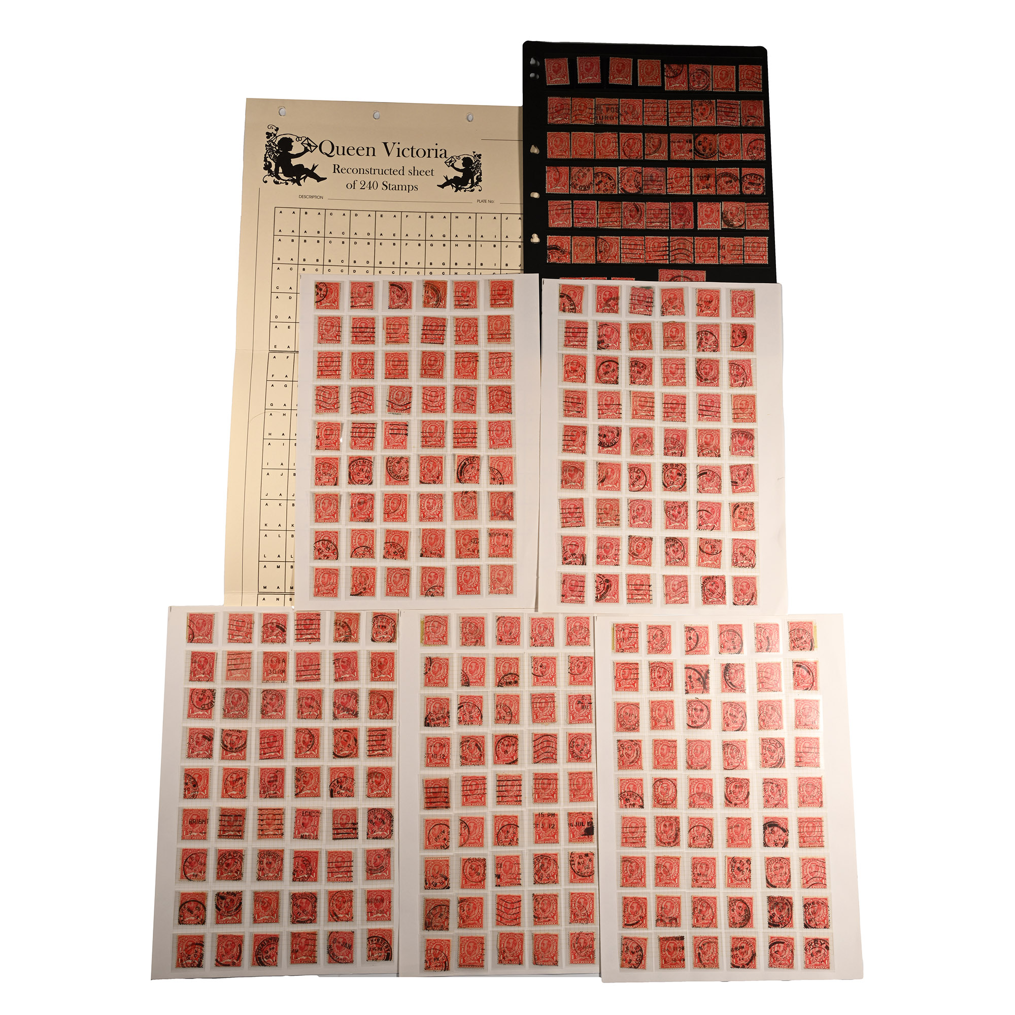 Edward VII One Penny Red Stamp Group.
