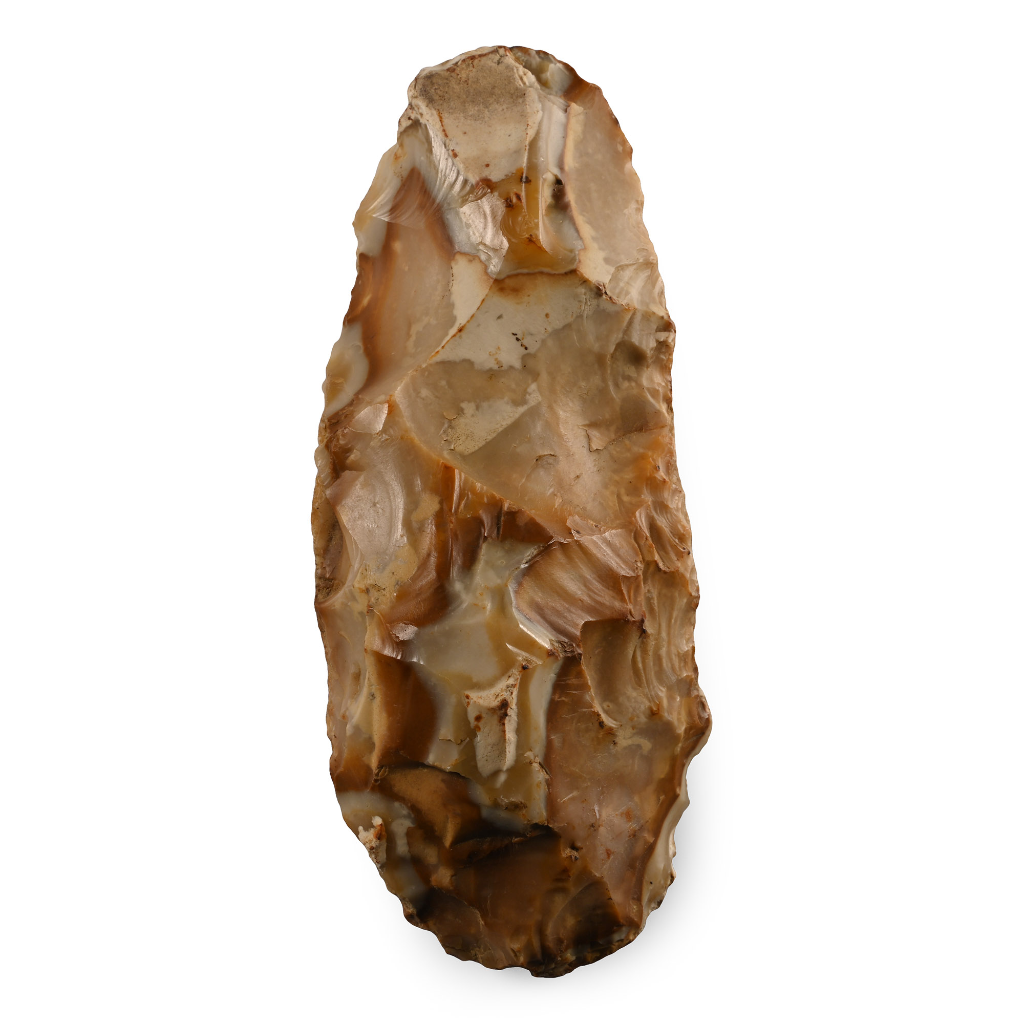 Large French Stone Age Flaked Flint Axe