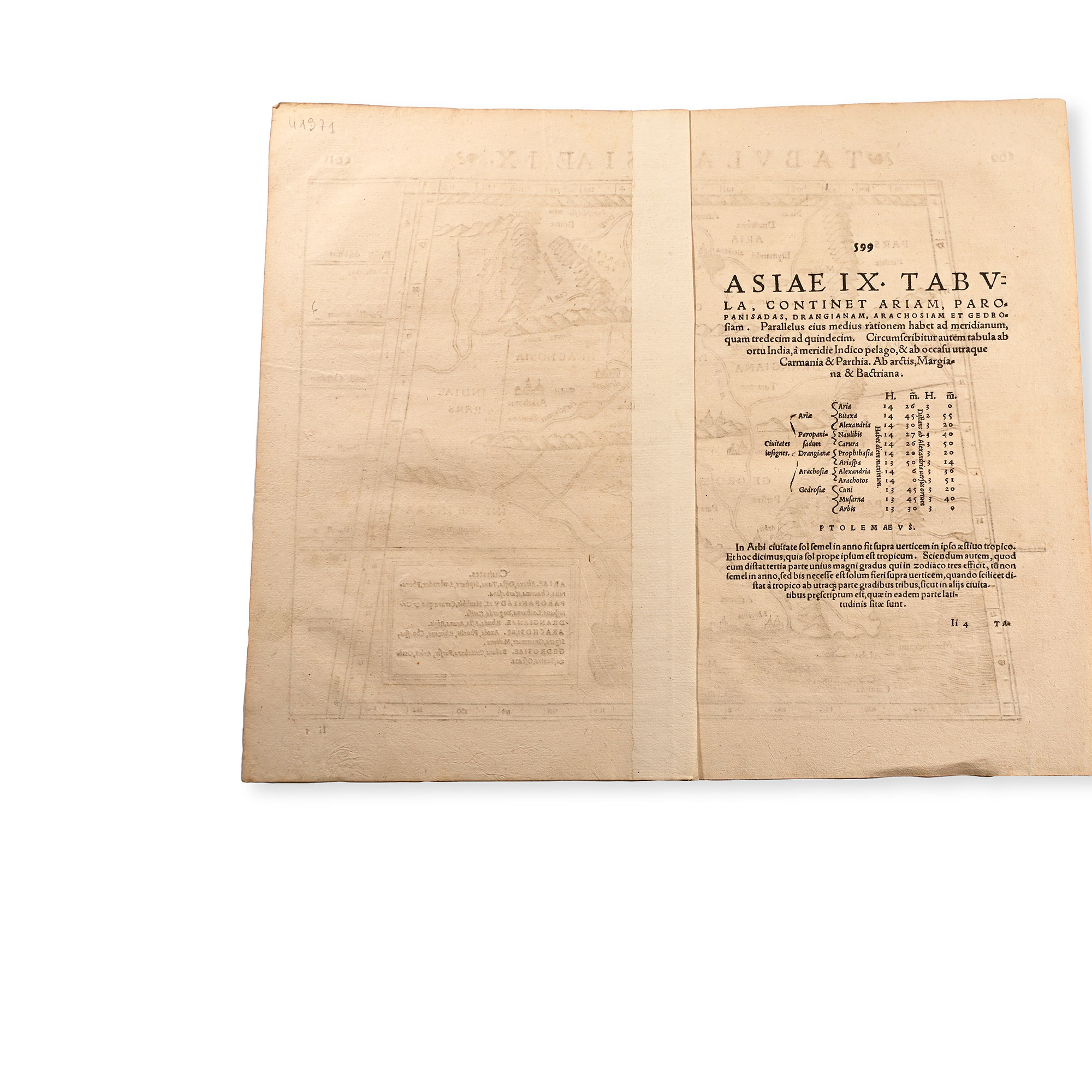 Map of Tabula Asiae IX, Pakistan in Asia by Sebastian Munster