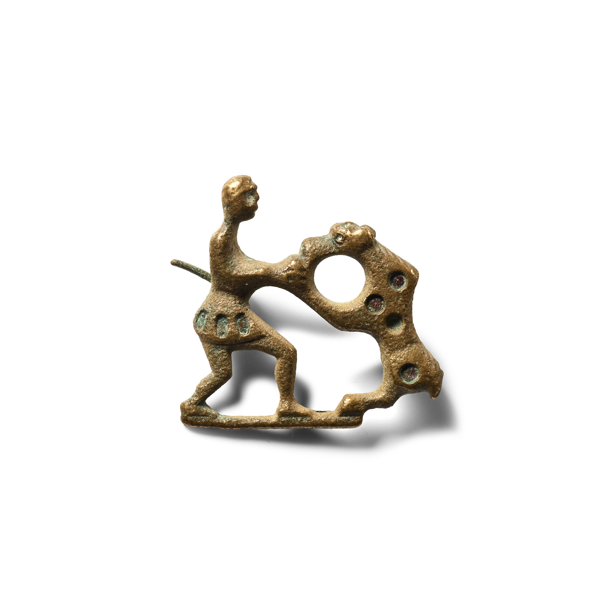 Roman Bronze Combat Plate Brooch