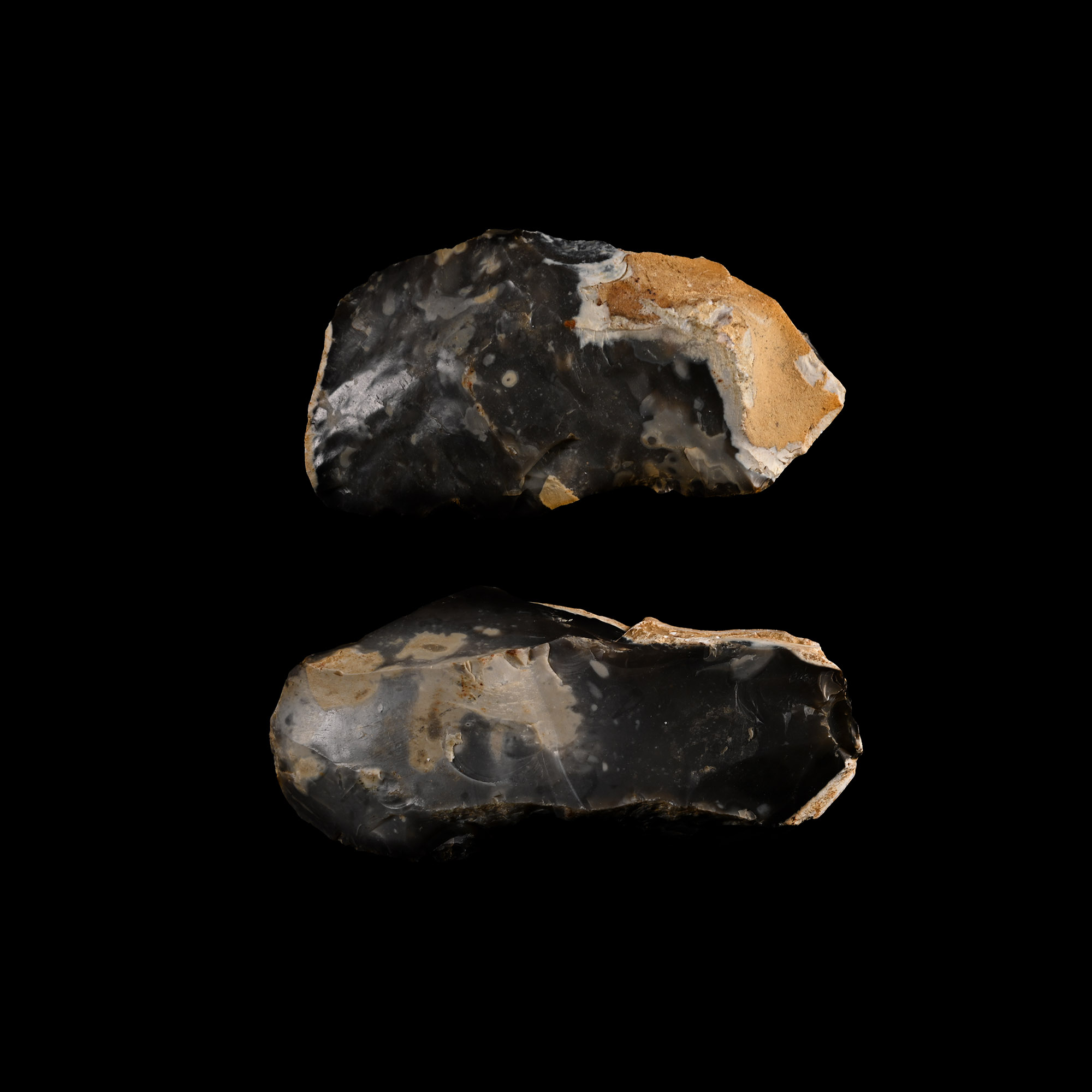 British Stone Age Flint Chopper and Axe from the Isle of Wight