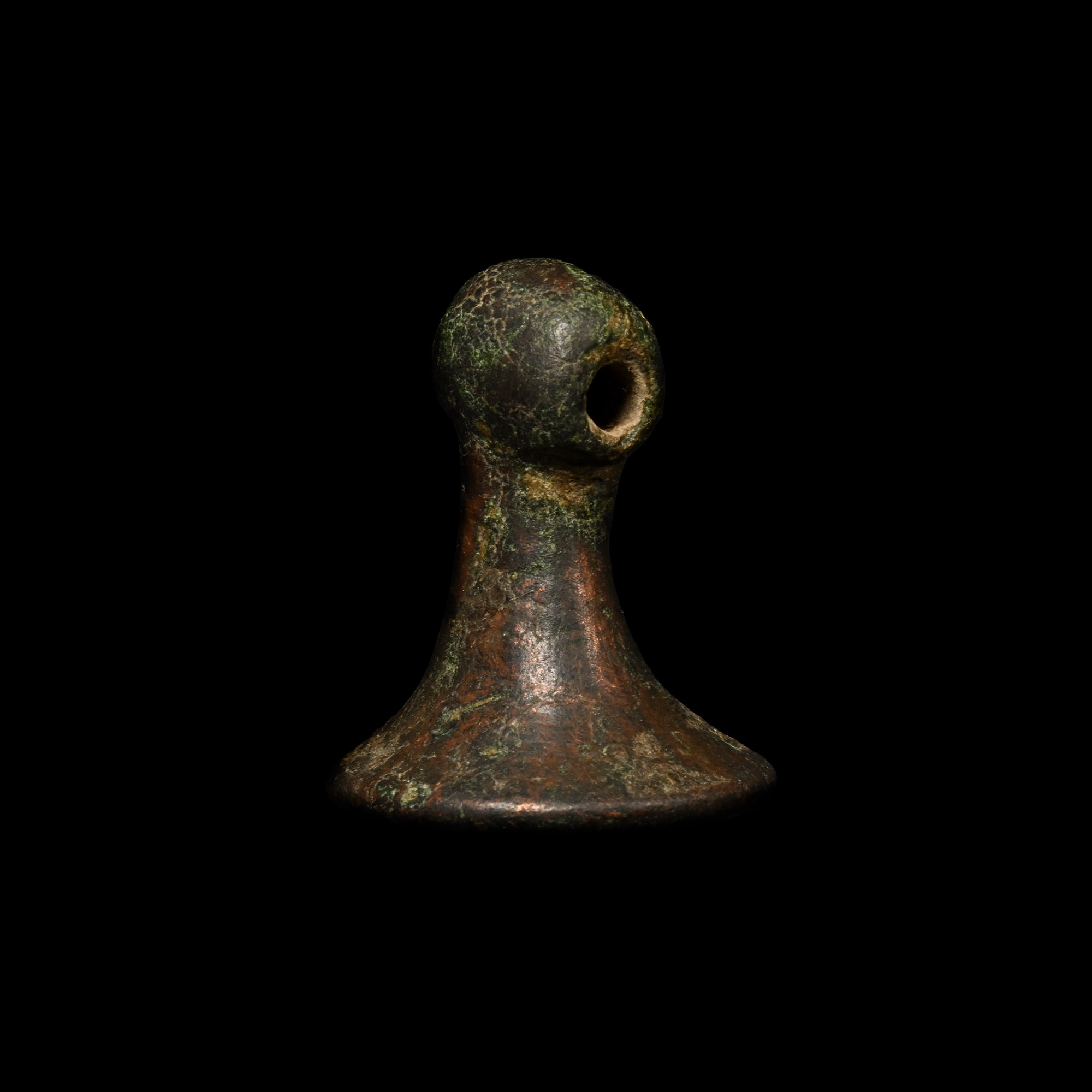 West Central Asian Bronze Stamp Seal Matrix with Walking Quadruped