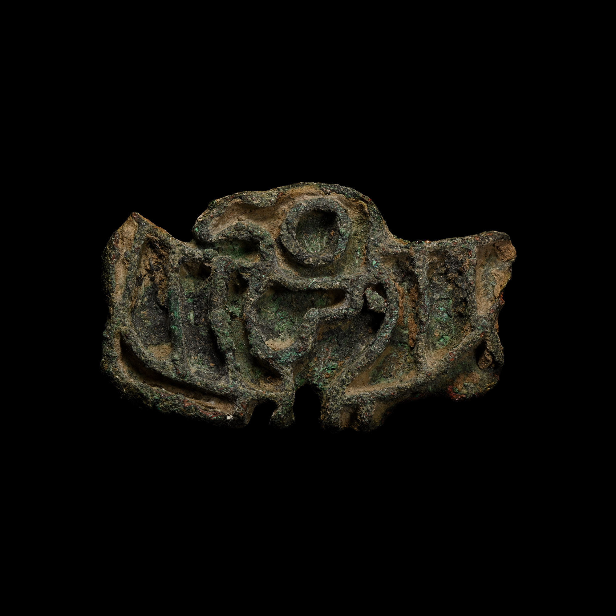 West Central Asian Bronze Stamp Seal Matrix with Vulture