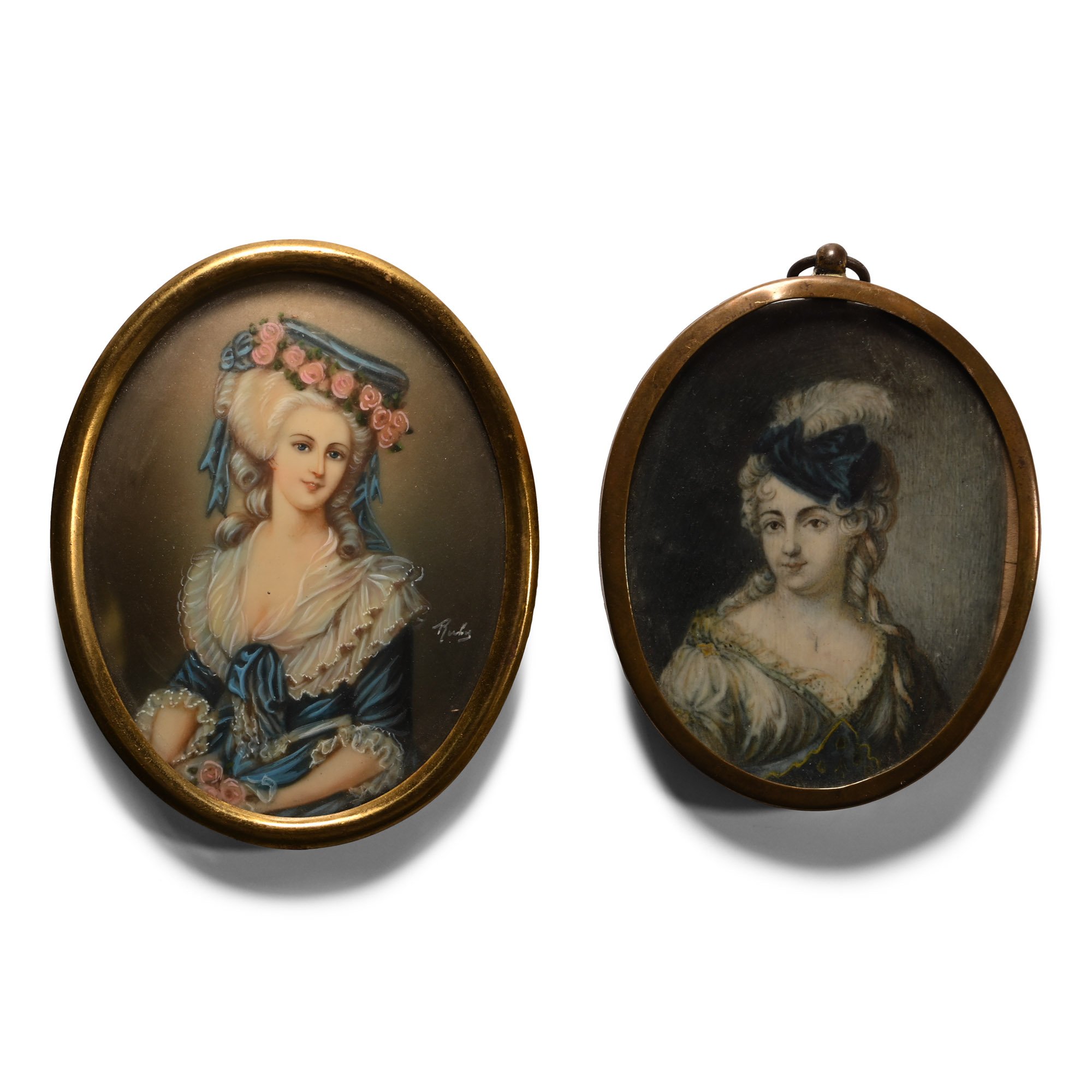 Continental Miniature Portrait Pair