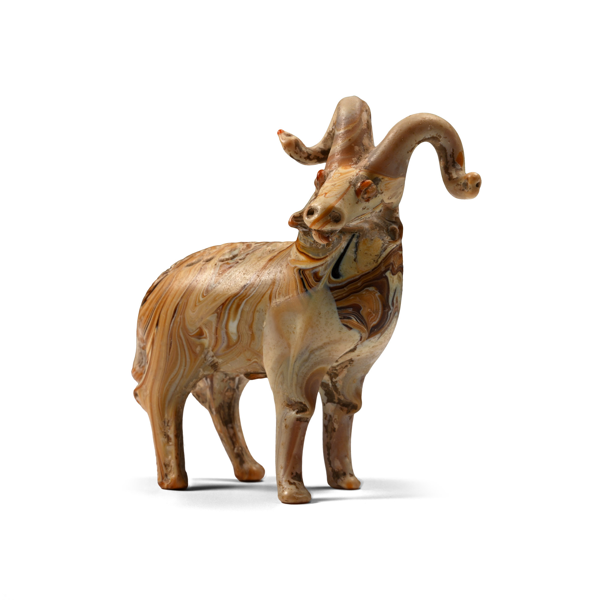 Carved Stone Aries Figure