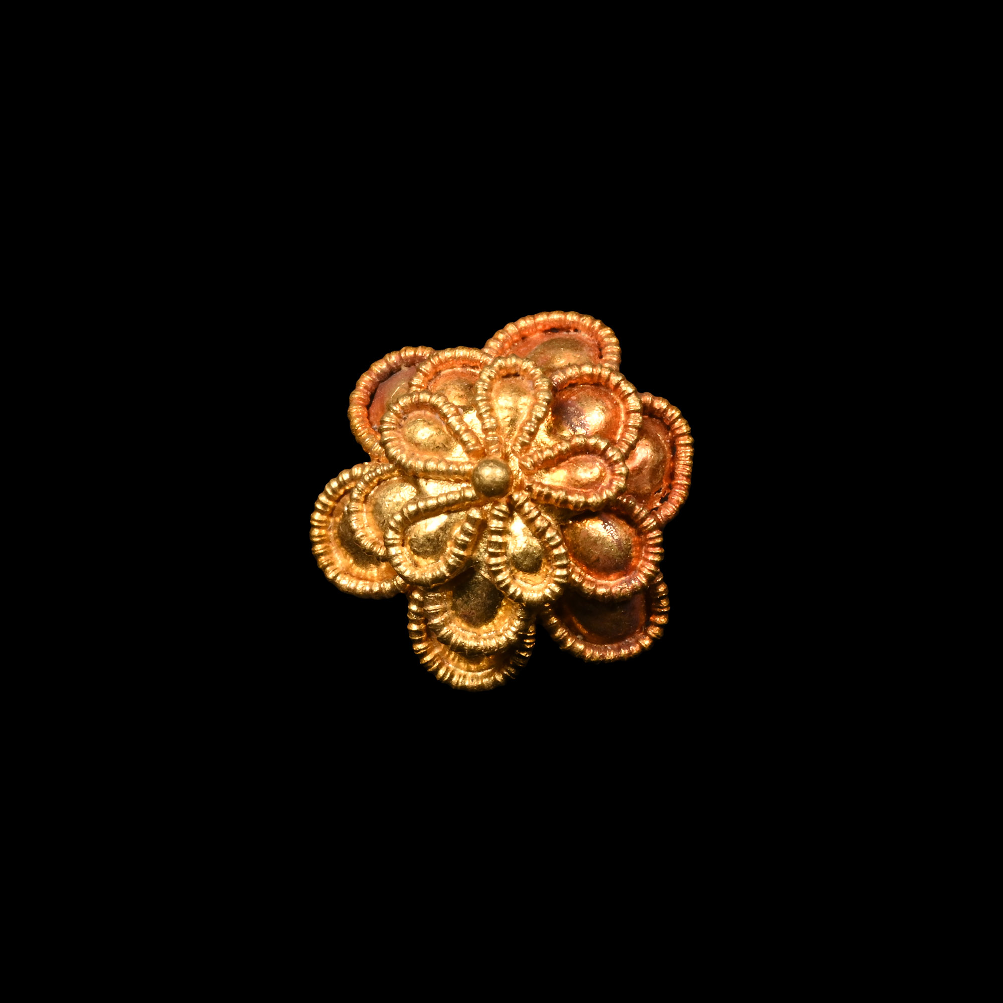 Cypriot Type Gold Flower Bead
