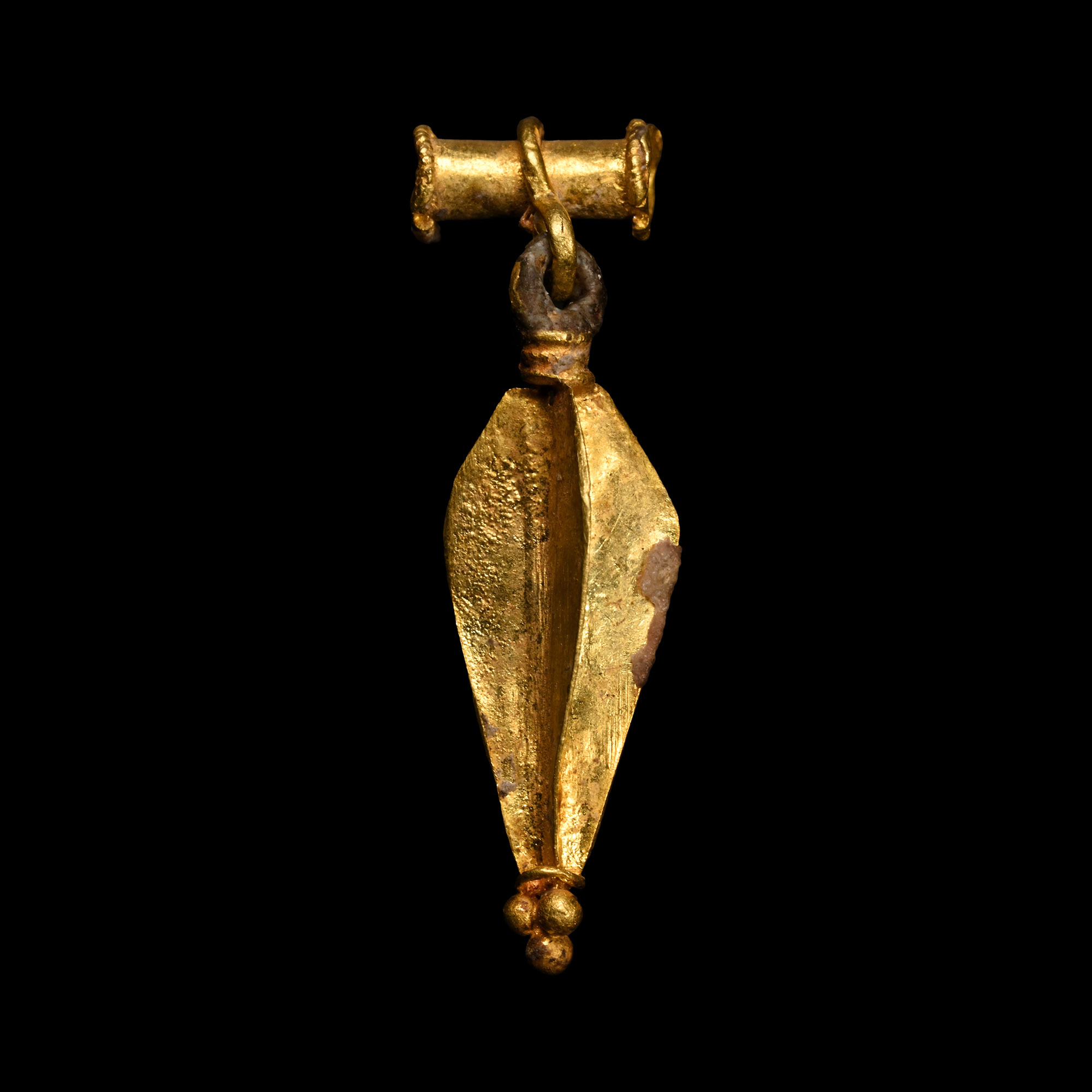 Cypriot Type Gold Flower Pendant