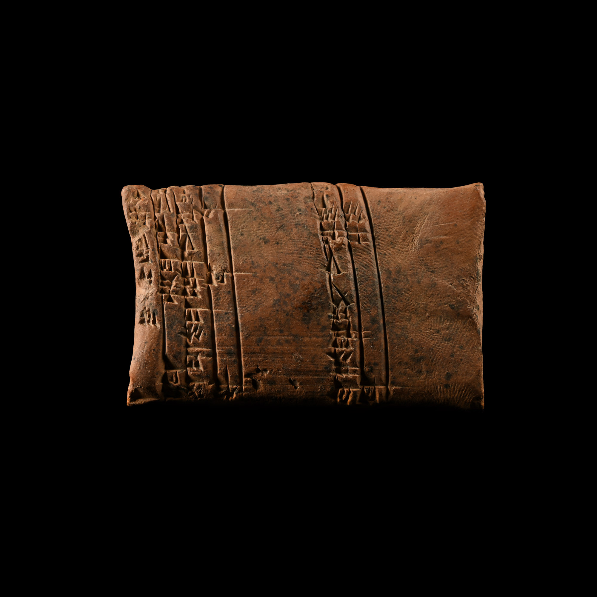 Old Babylonian Administrative Terracotta Tablet Noting a Fall from the City Wall of Isin