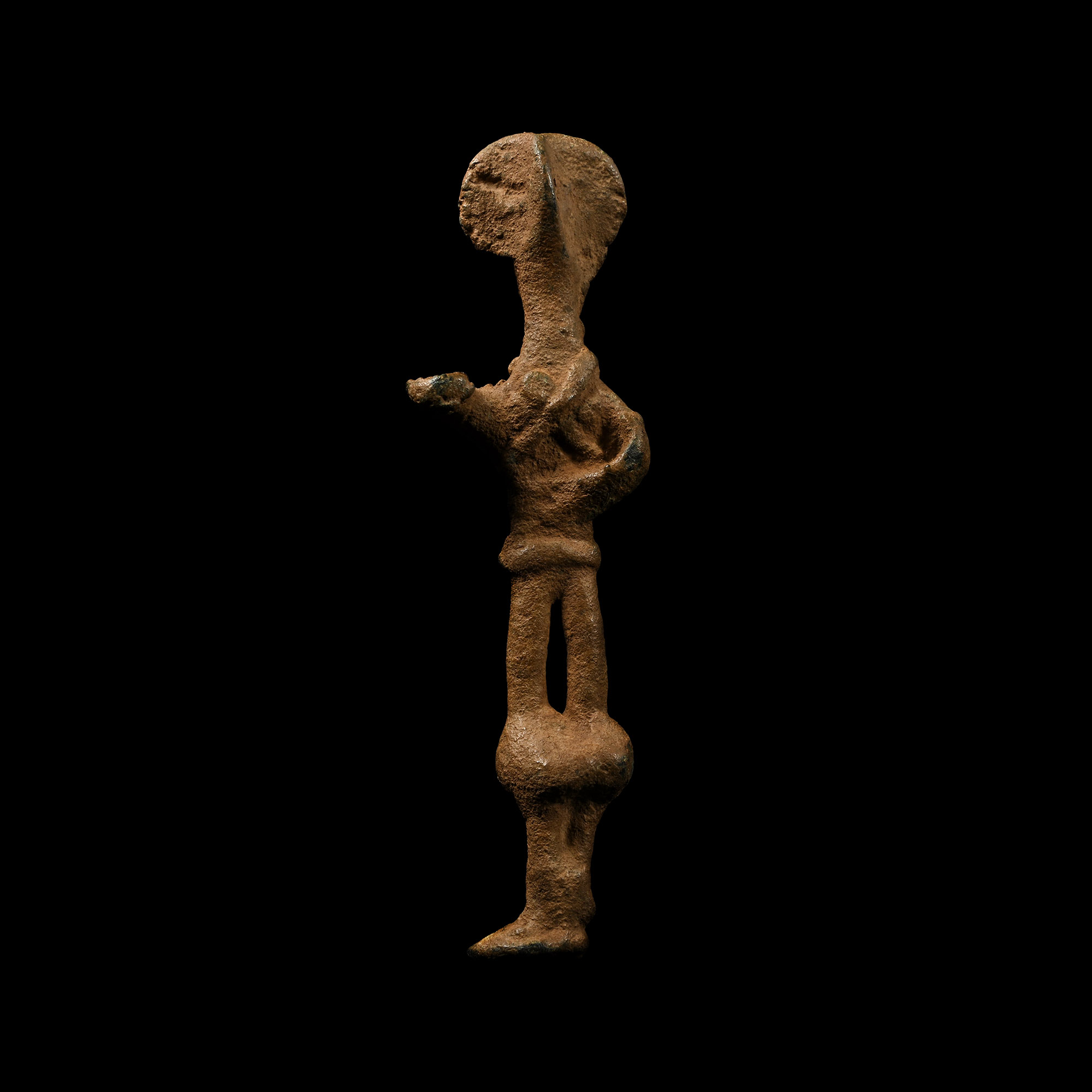 Canaanite Bronze Warrior God with Raised Arm