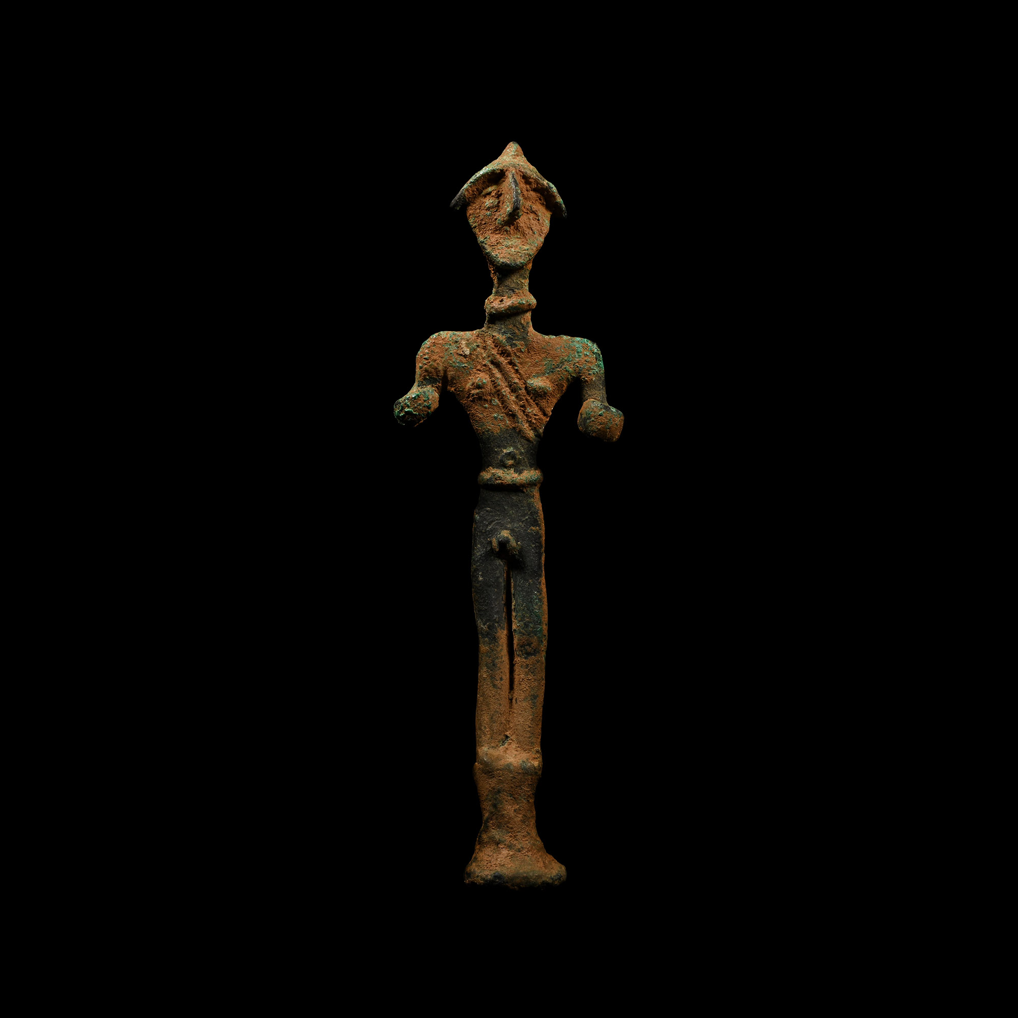 Canaanite Bronze Male Warrior God with Hat