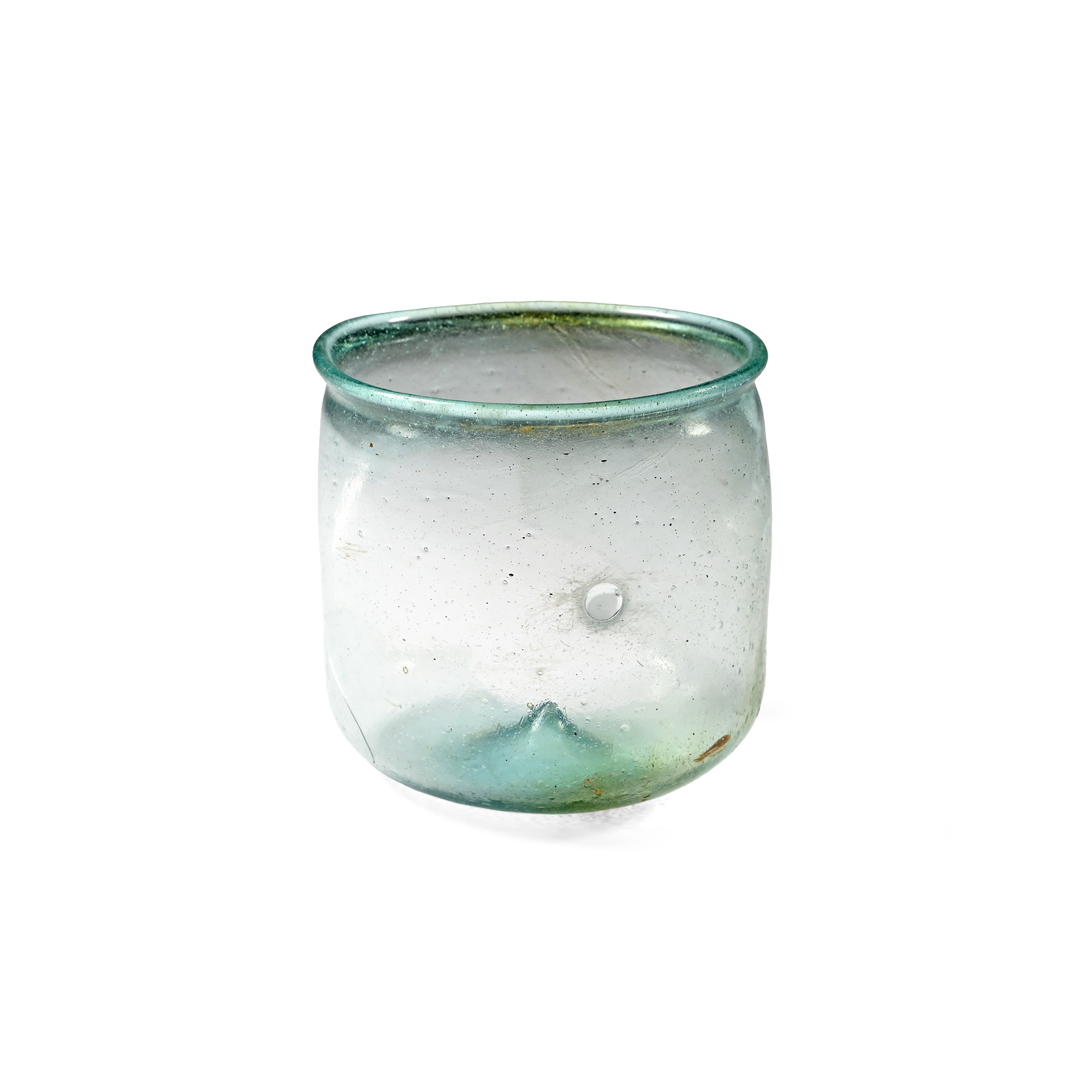 Roman Glass Cup with Piece Missing