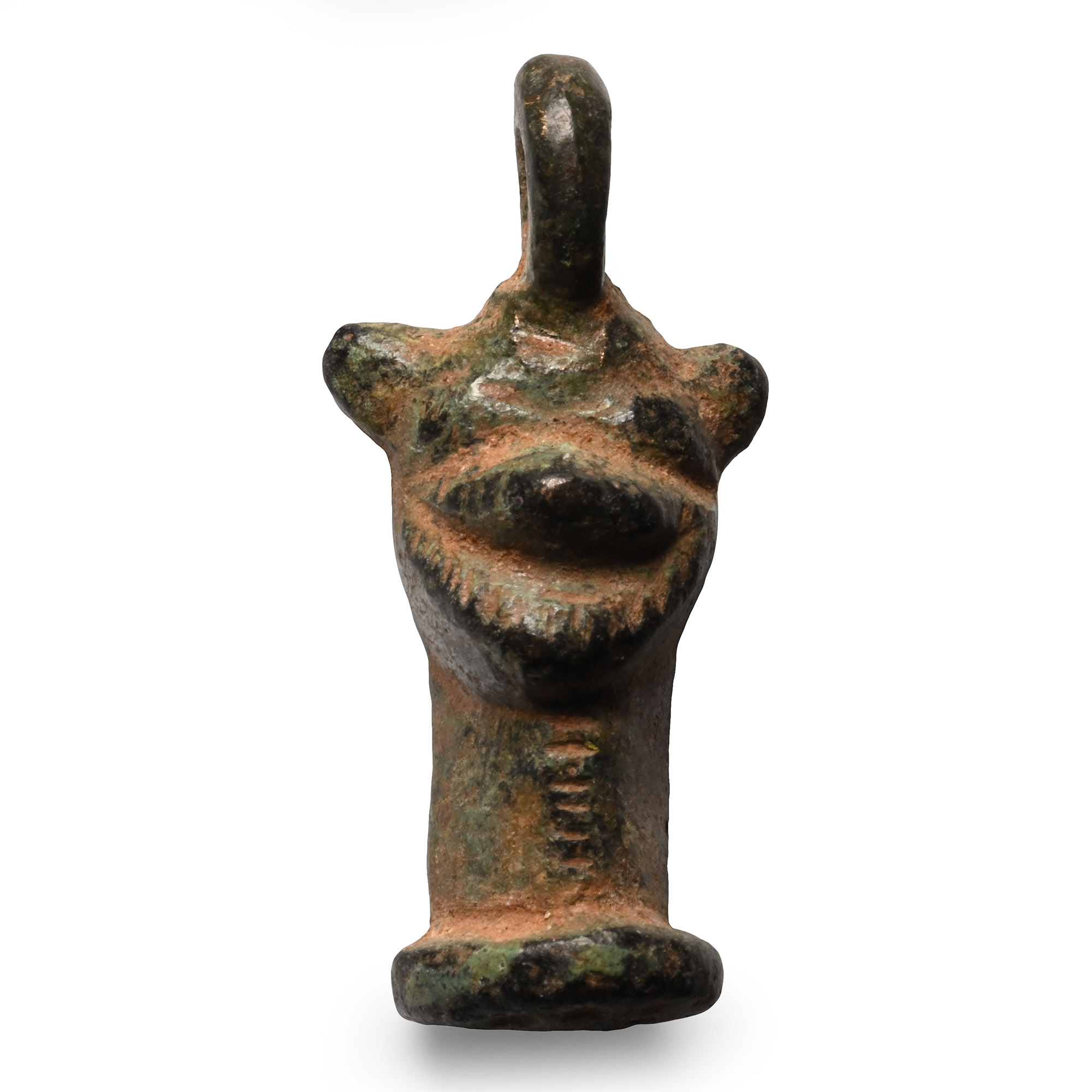 Neo-Assyrian Bronze Pazuzu Head Pendant