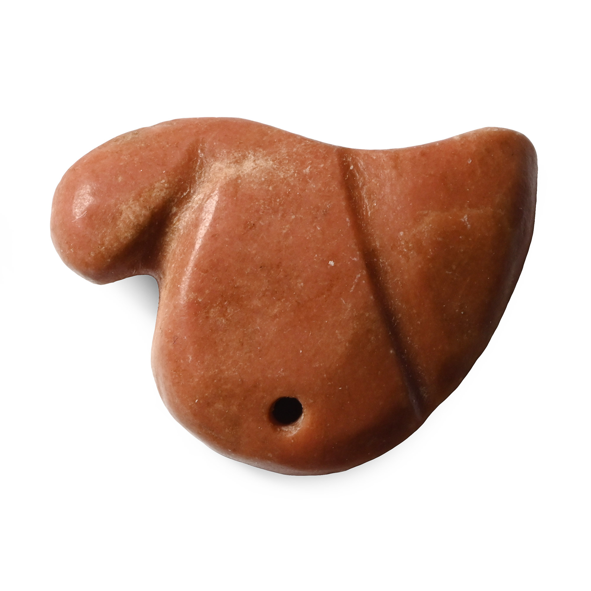 Sumerian Orange Stone Amuletic Dove-Shaped Seal