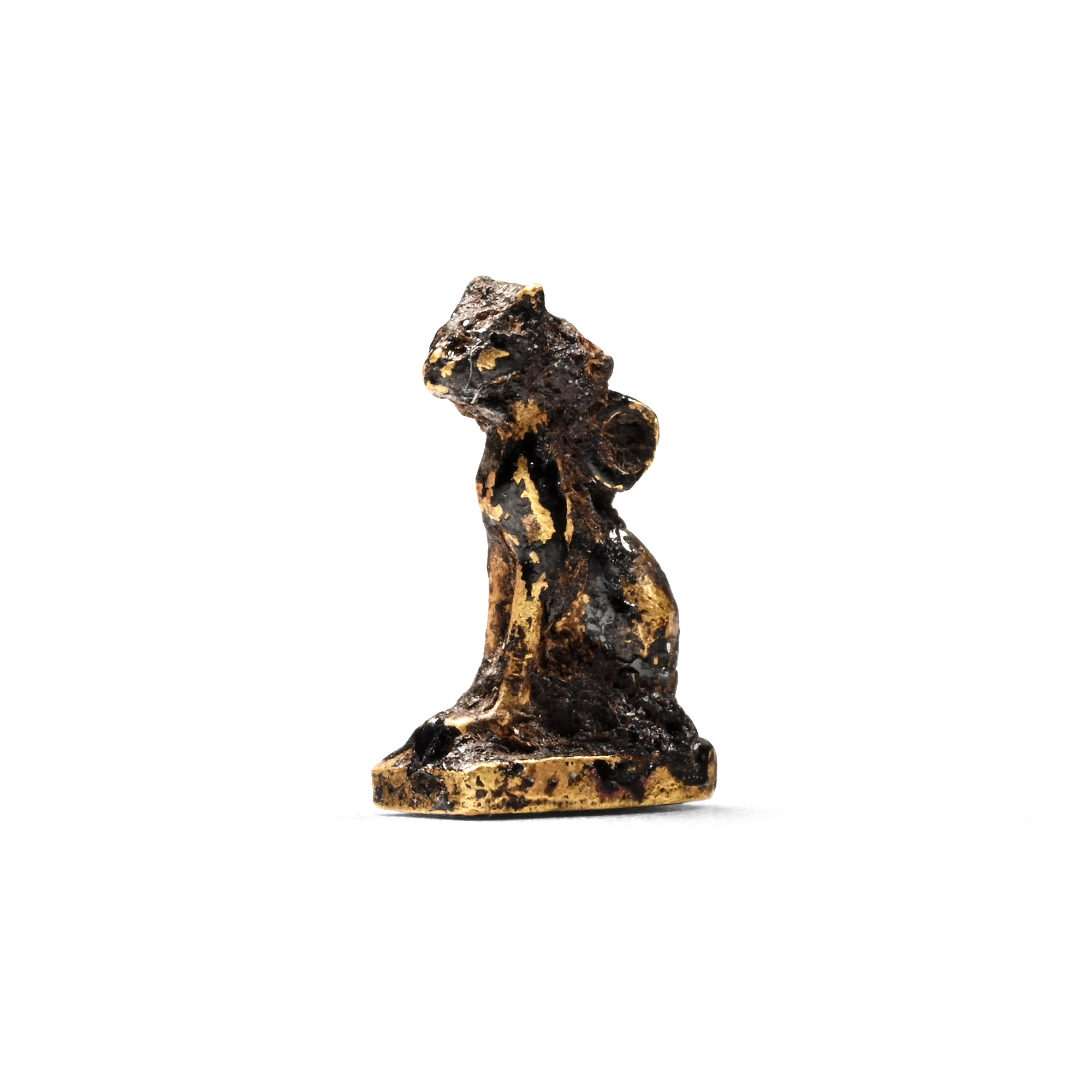 Egyptian Gold Goddess Bastet Cat Amulet