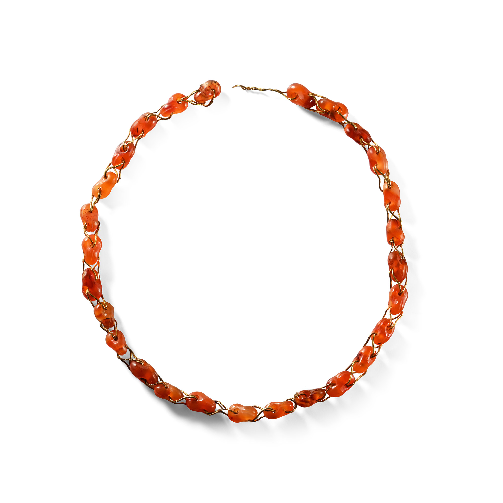 Greek Gold and Carnelian Necklace