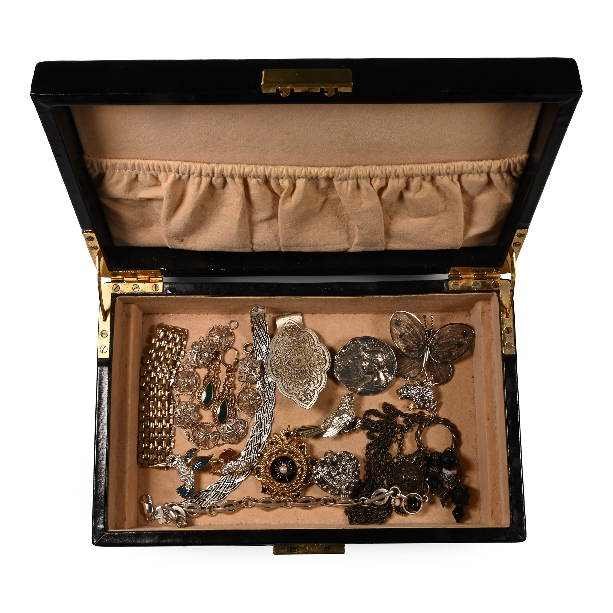 Jewellery Box with Costume and Other Jewellery