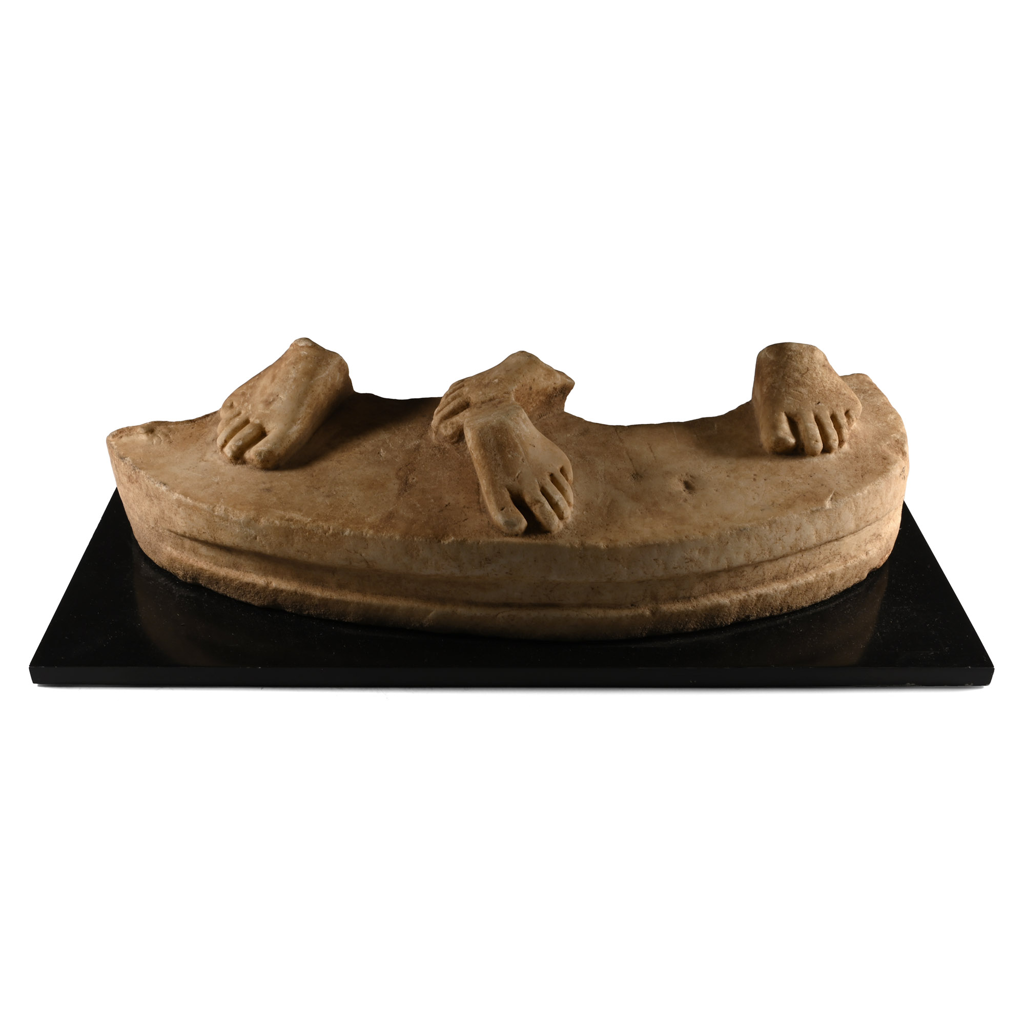 Roman Marble Statue Base with Feet