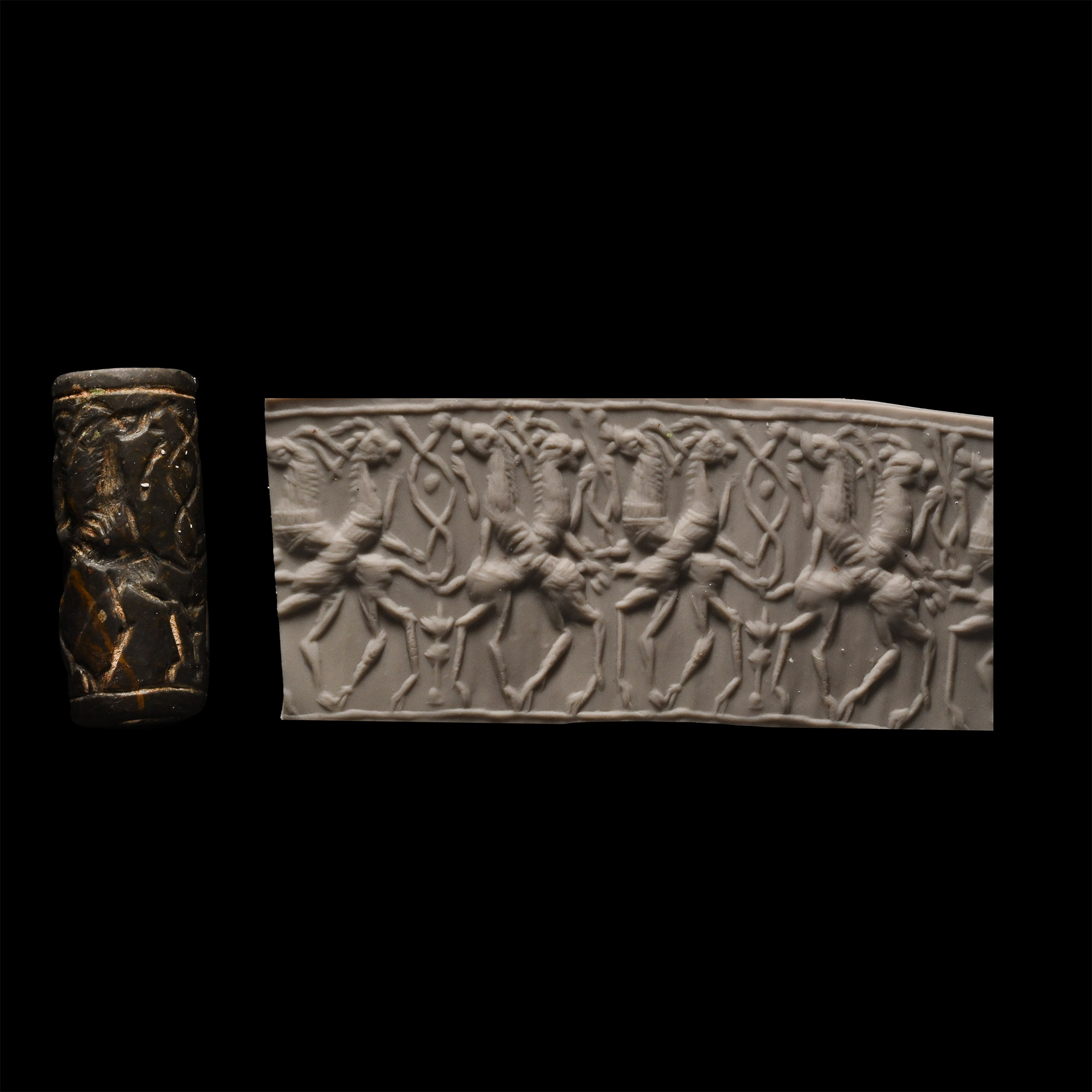 Neo-Assyrian Cylinder Seal with Figures