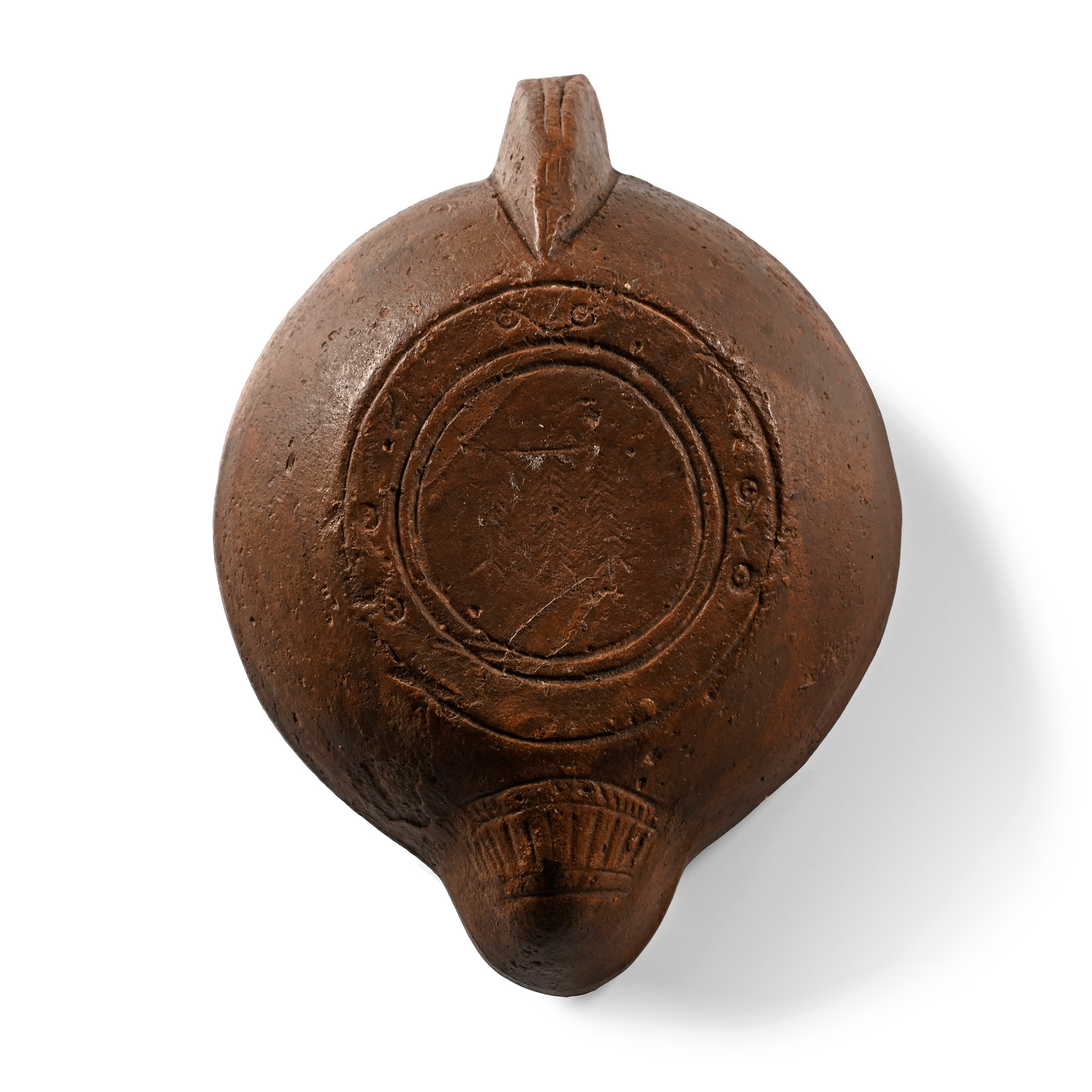 Roman Terracotta Lamp with Minerva