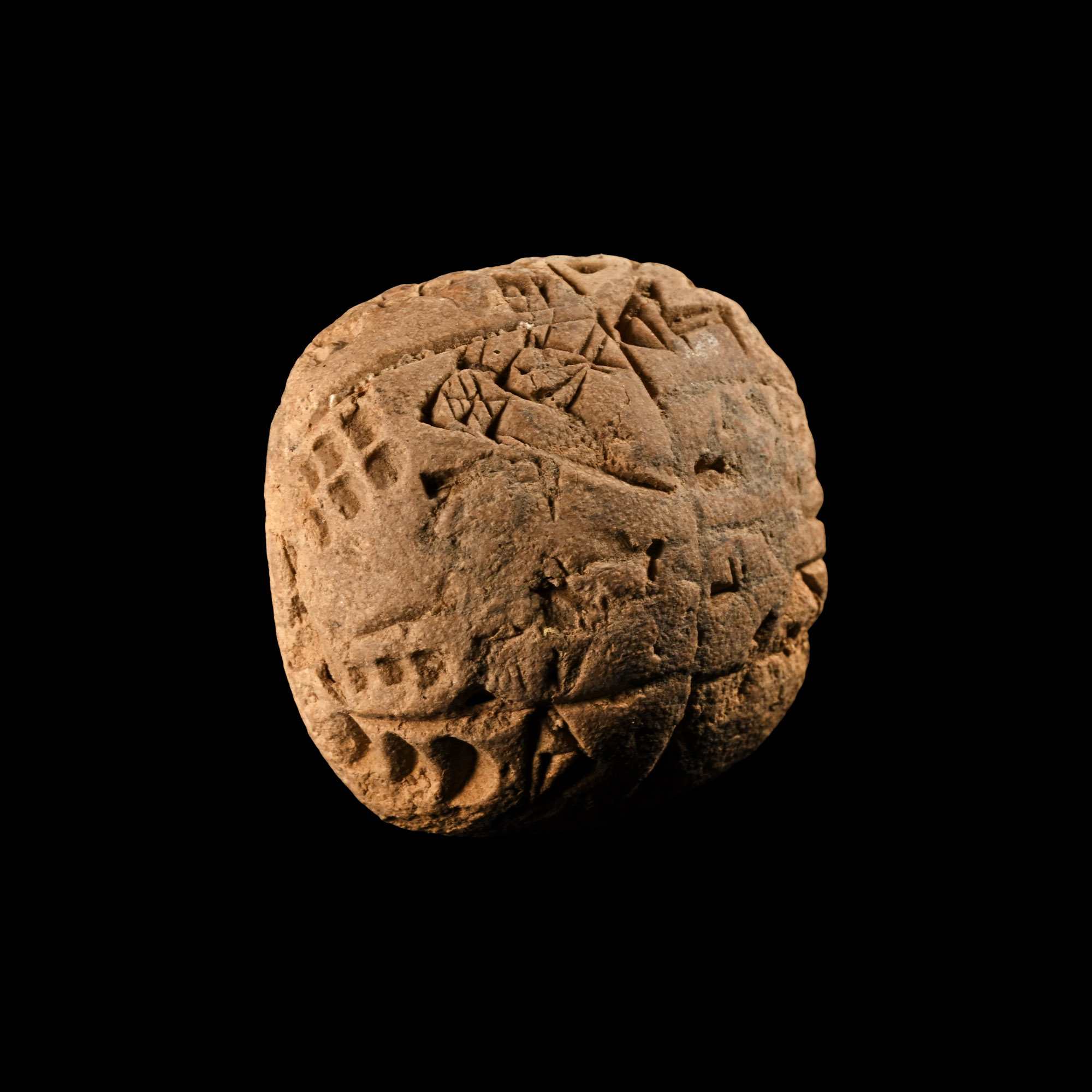 Mesopotamian Square Terracotta Tablet for the Account of Fish