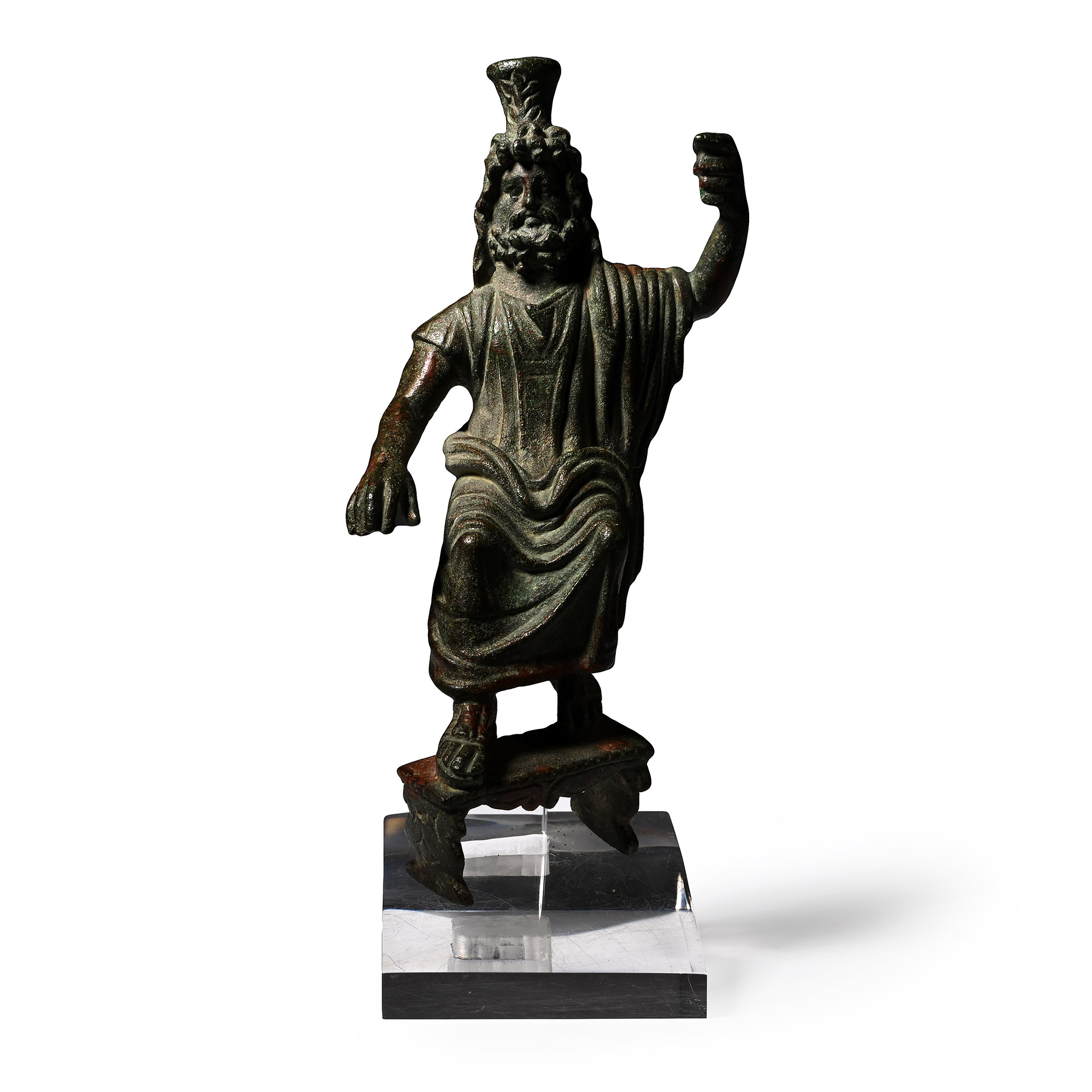 Roman Bronze Figure of Serapis