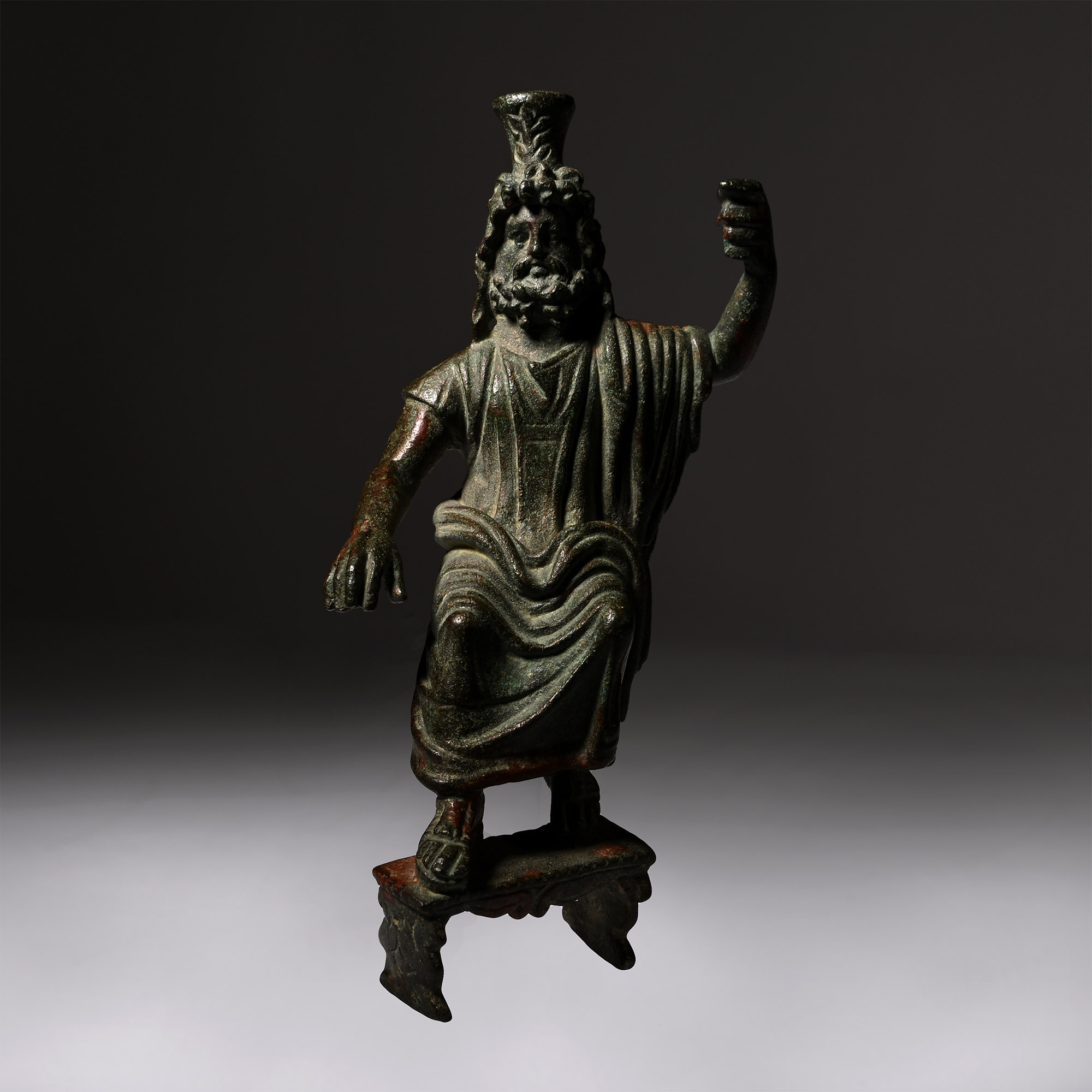 Roman Bronze Figure of Serapis