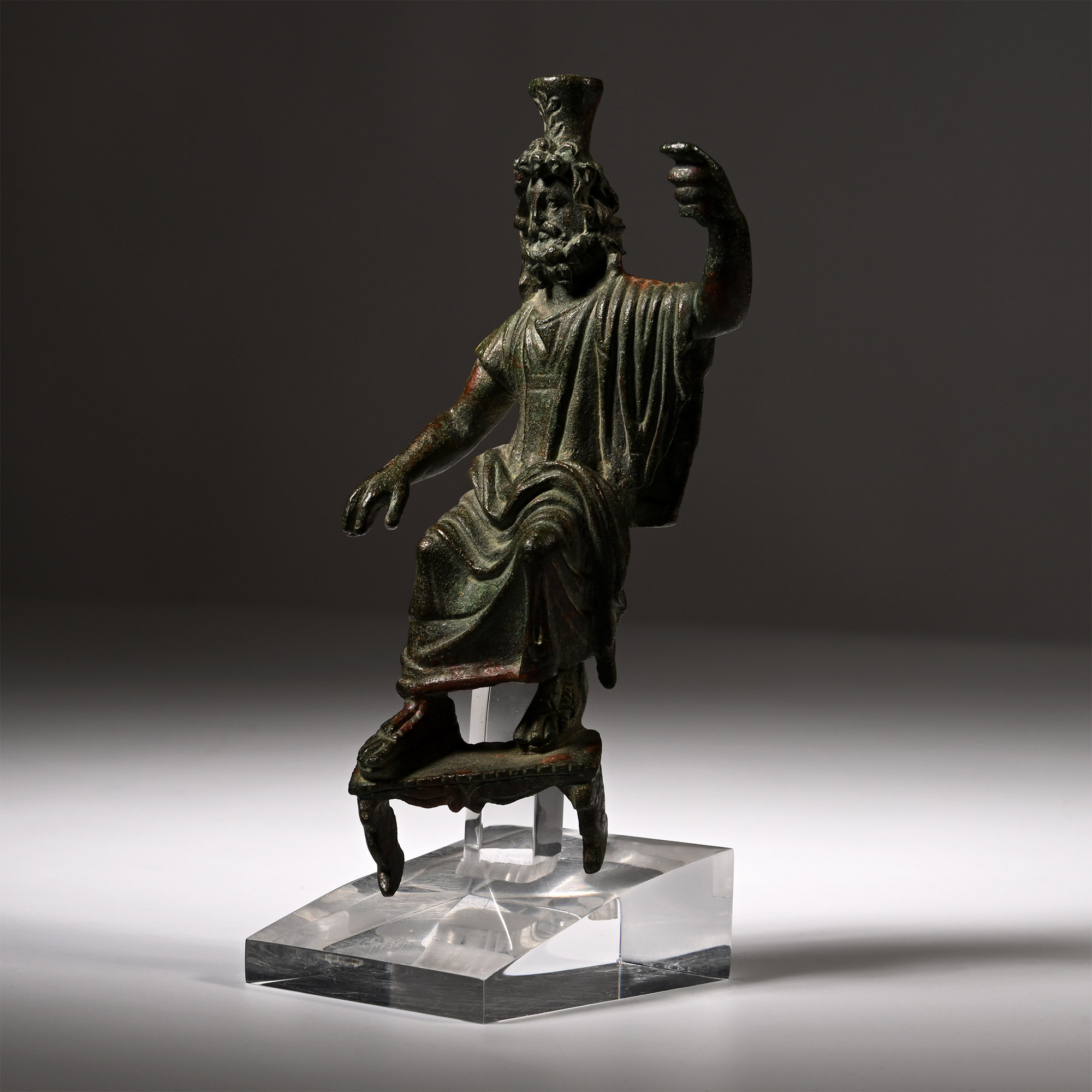 Roman Bronze Figure of Serapis