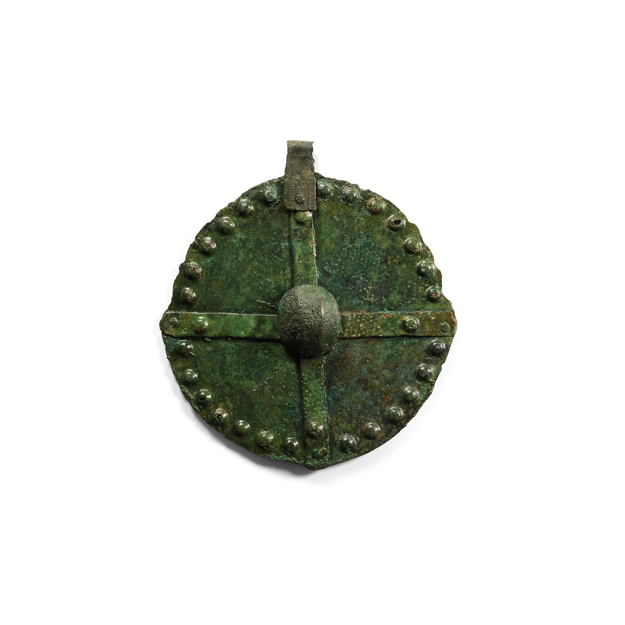 Large Scandinavian Viking Bronze Horse Harness Pendant
