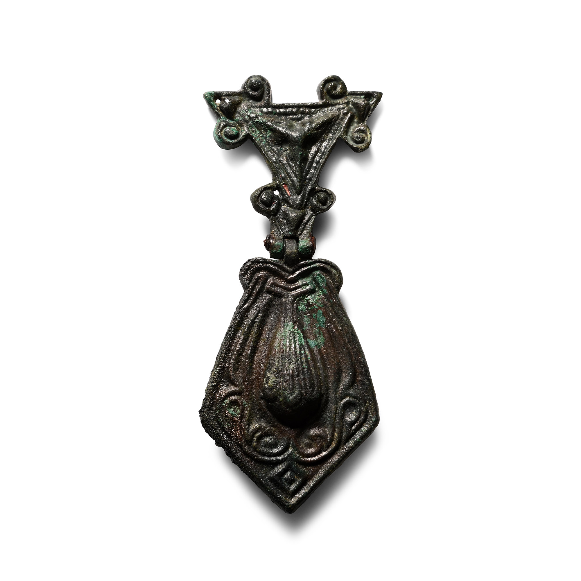 Viking Age Bronze Hinged Horse Harness Pendant