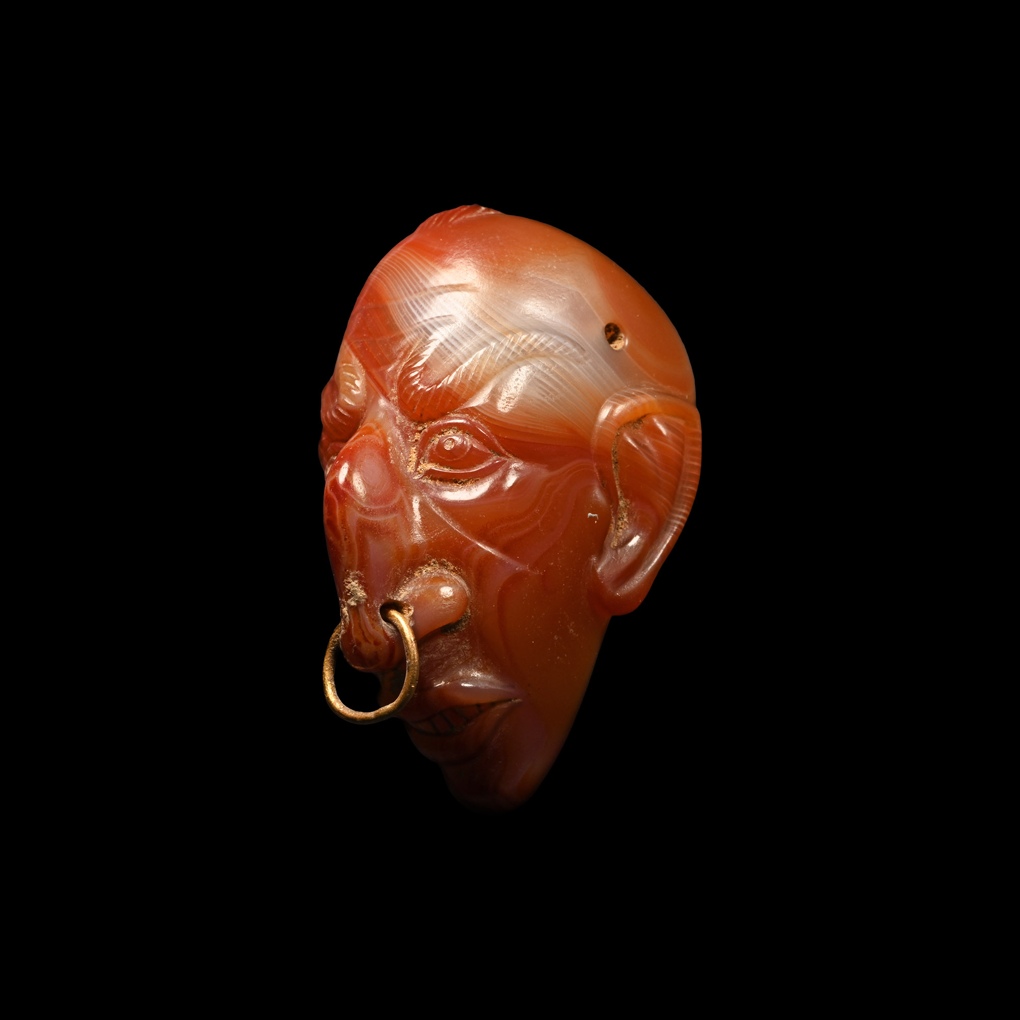 Roman Agate Head of a Grotesque