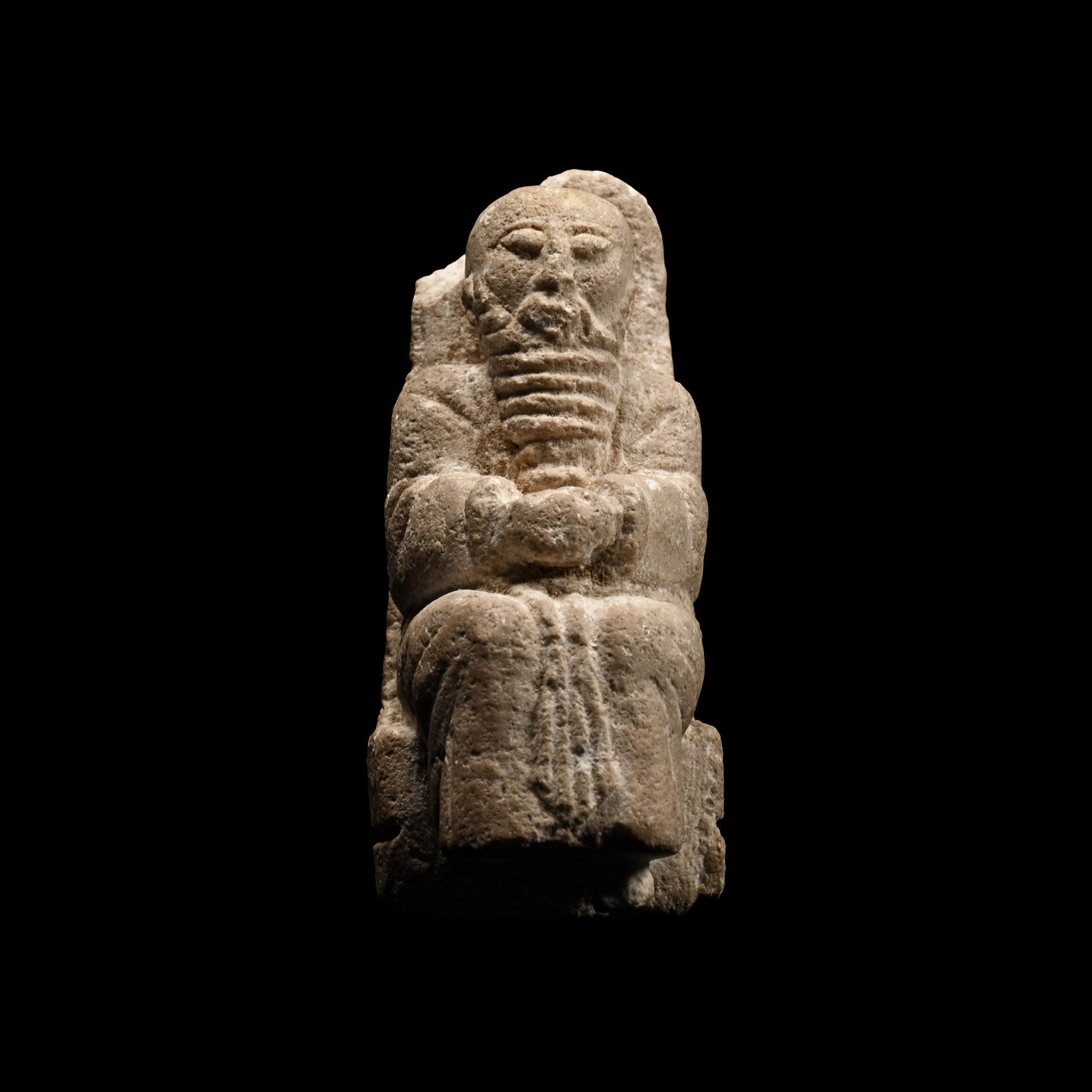 Sumerian Calcite Figure of a Priest