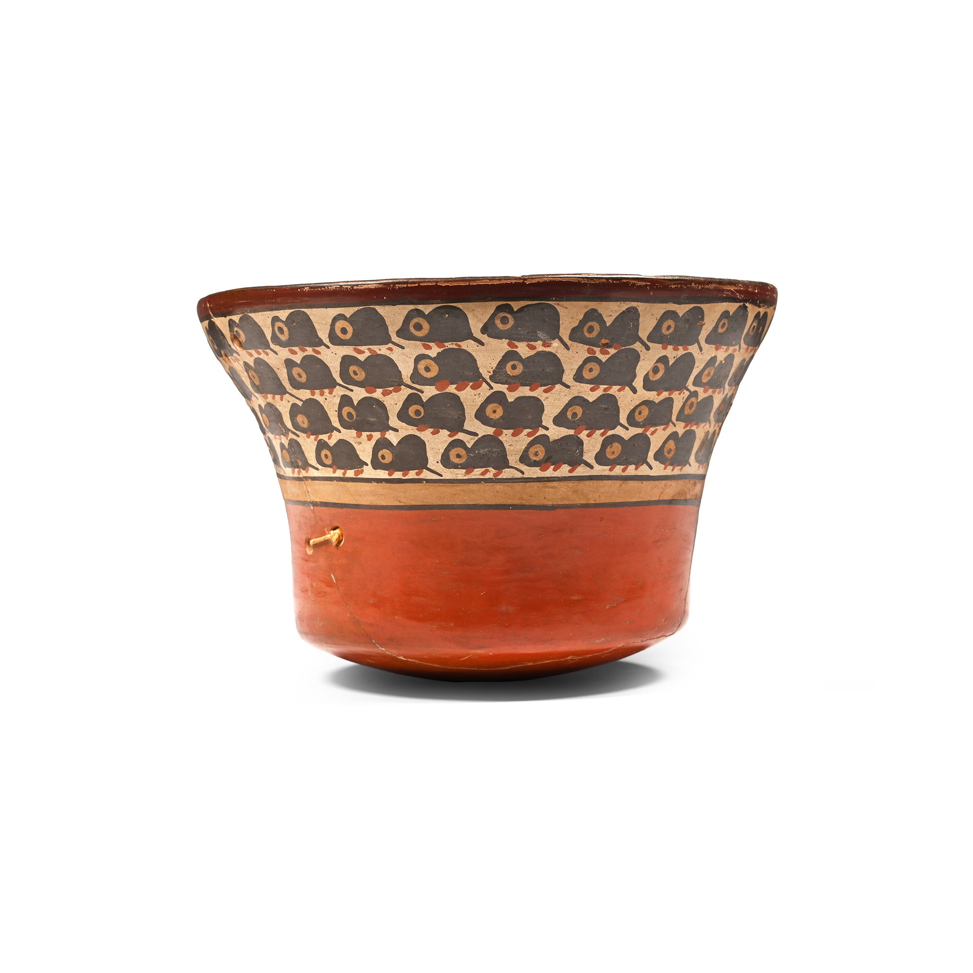 Pre Columbian Polychrome Cup with Rows of Mice