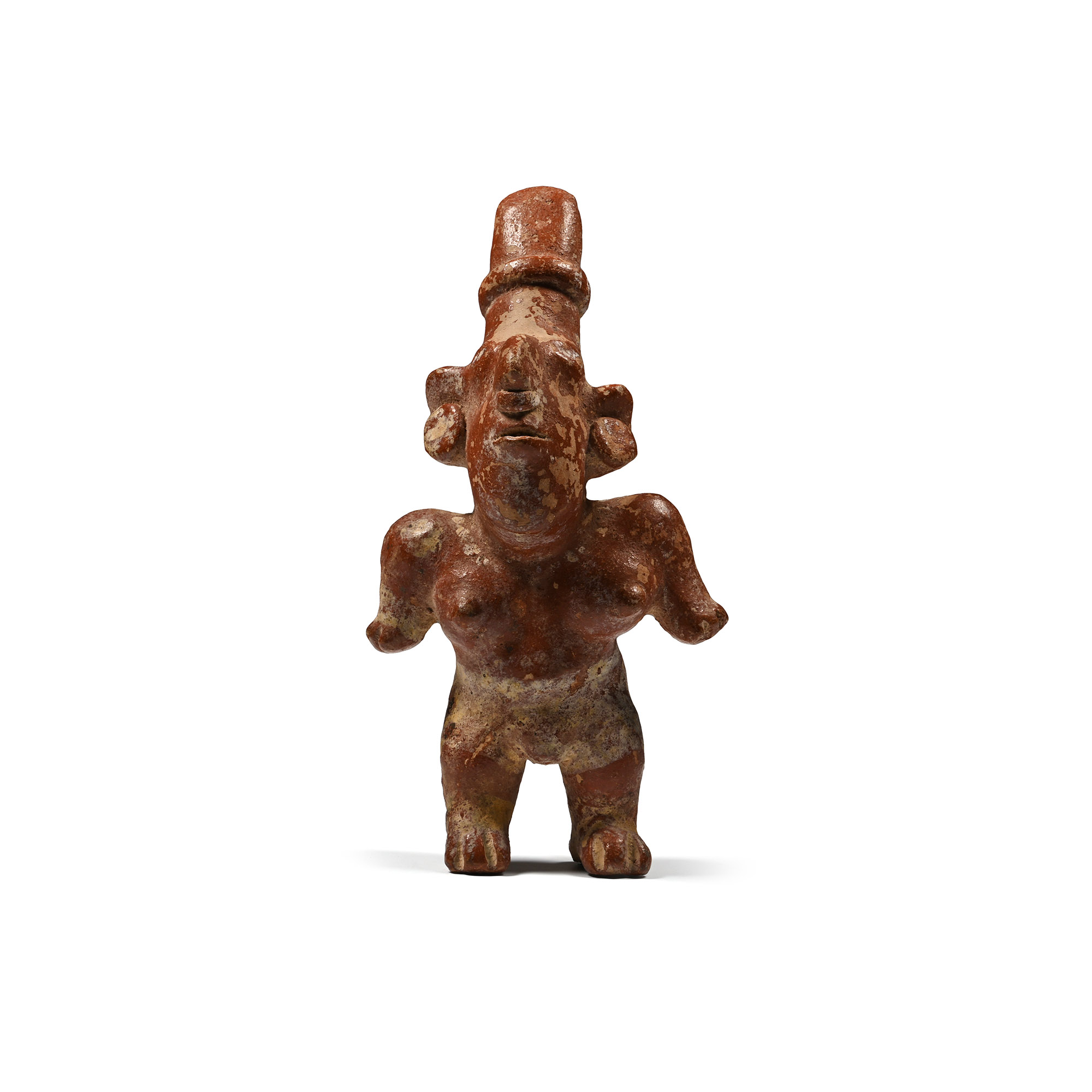 Pre Columbian Jalisco Polychrome Terracotta Figure
