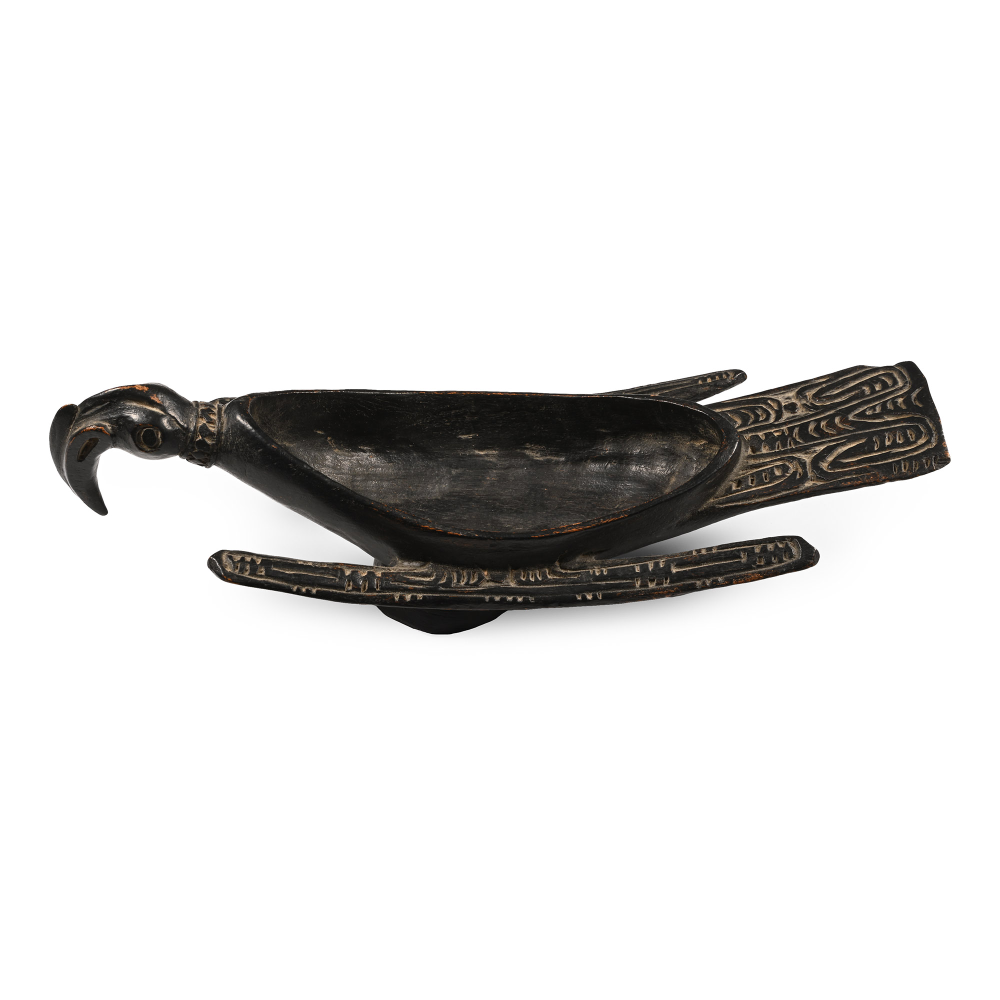 Papua New Guinean Wooden Hornbill Bird Dish