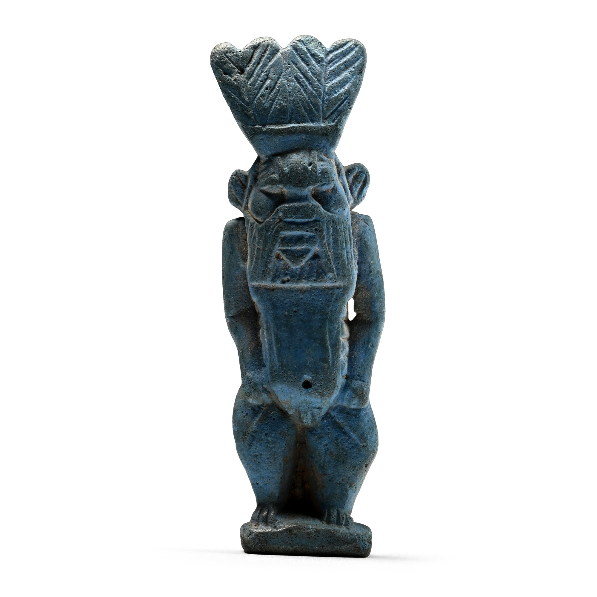 Egyptian Blue Amulet of Bes