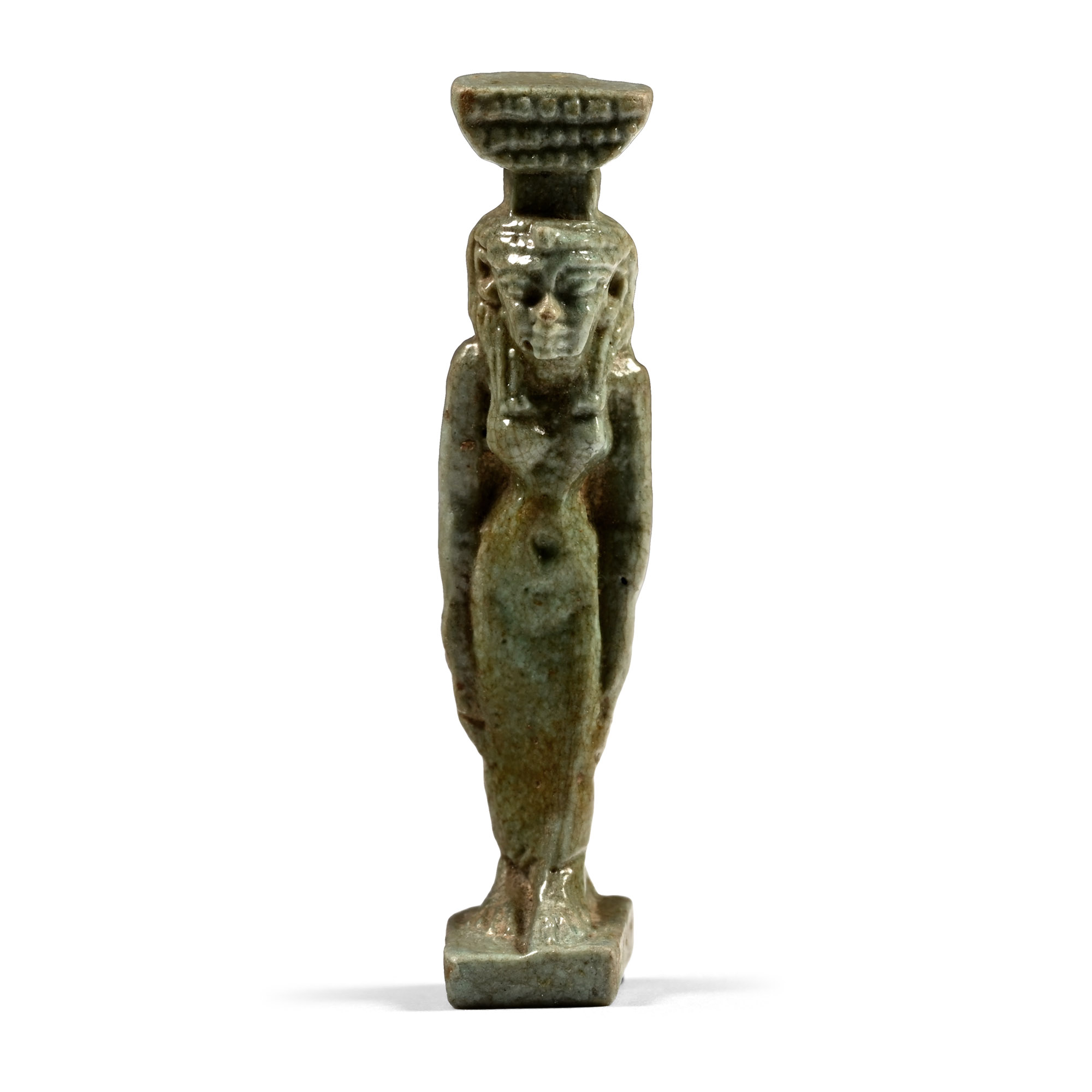 Egyptian Green Glazed Faience Amulet of Nephthys