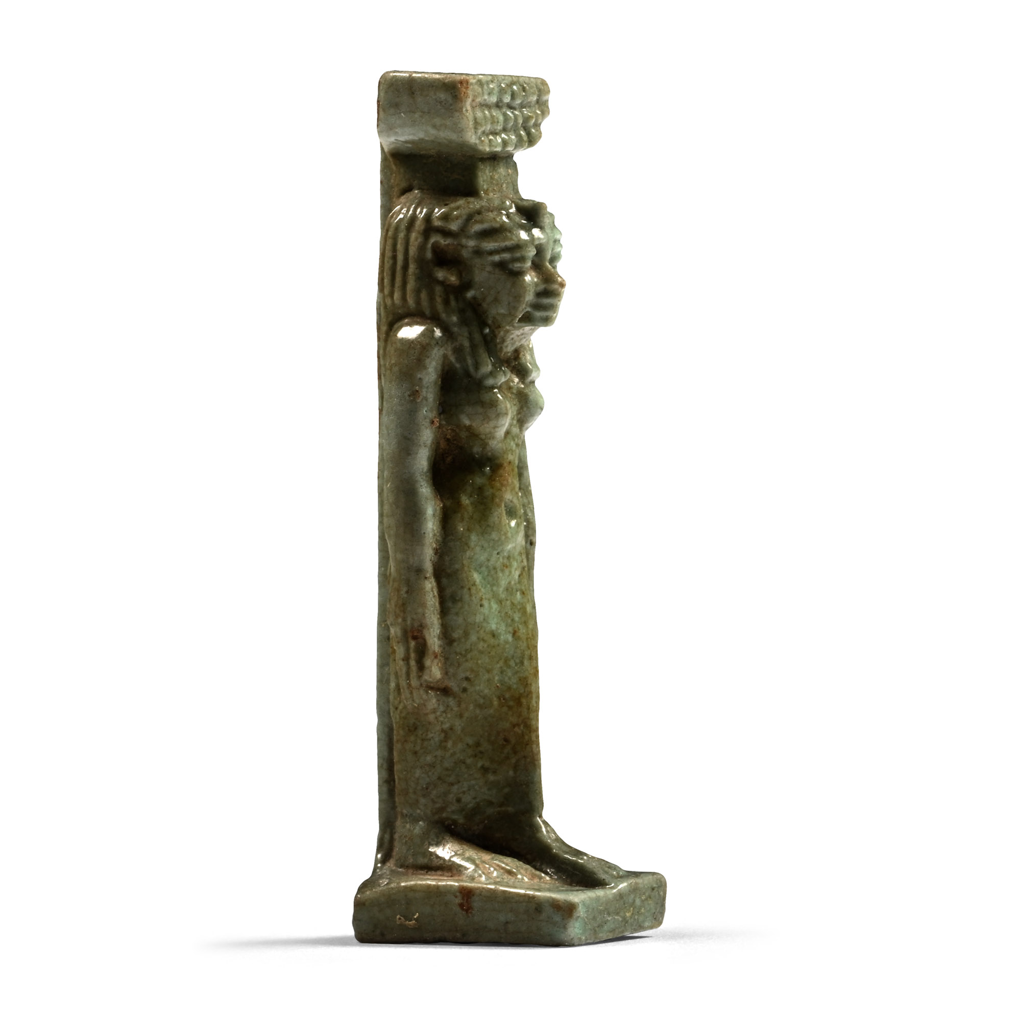 Egyptian Green Glazed Faience Amulet of Nephthys