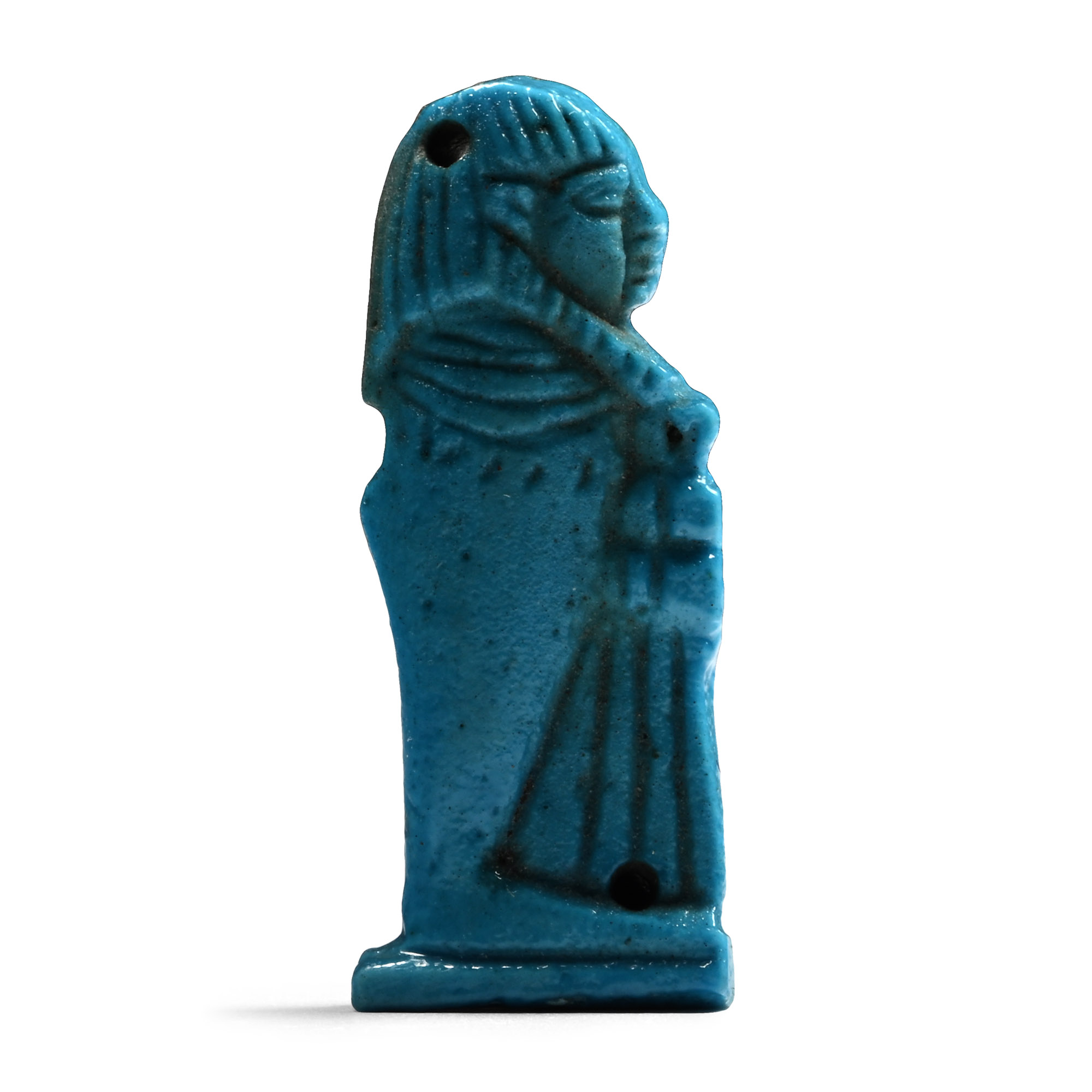 Egyptian Turquoise Glazed Faience Amulet of Imsety